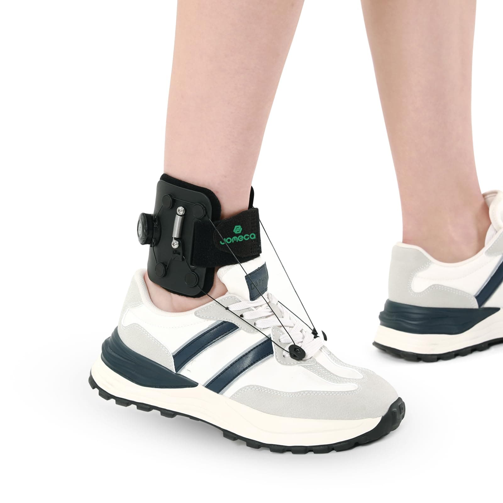 Drop Foot Brace with Dual-Knob Adjust Dorsiflexion AFO Foot Drop Brace for Walking with Shoes Fit Left or Right Foot, Black