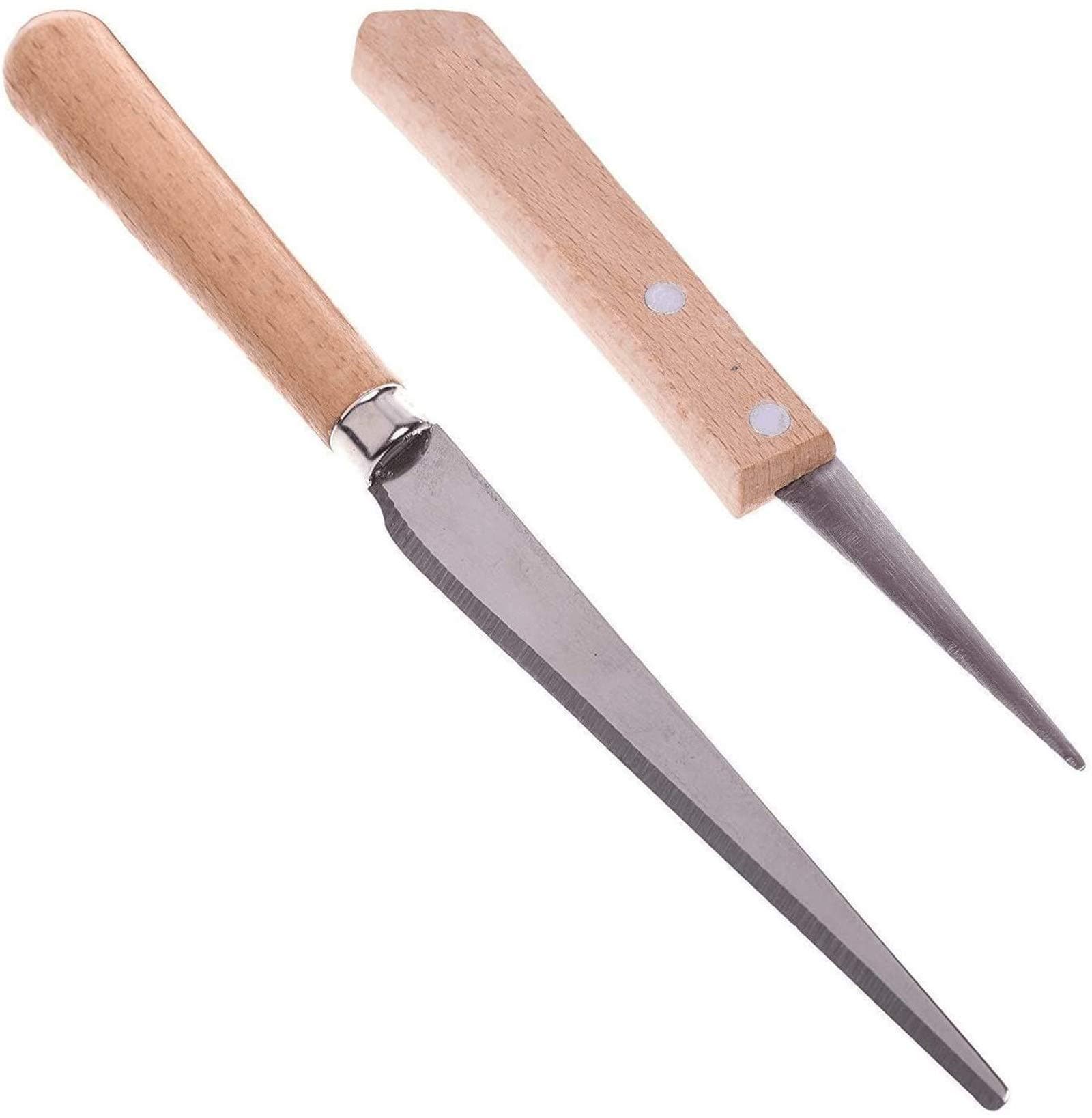 2pcs-Wooden Handle Fettling Knife for Pottery/Sculpting/Ceramic/Polymer Clay Carving Modeling Craft Art DIY Tools