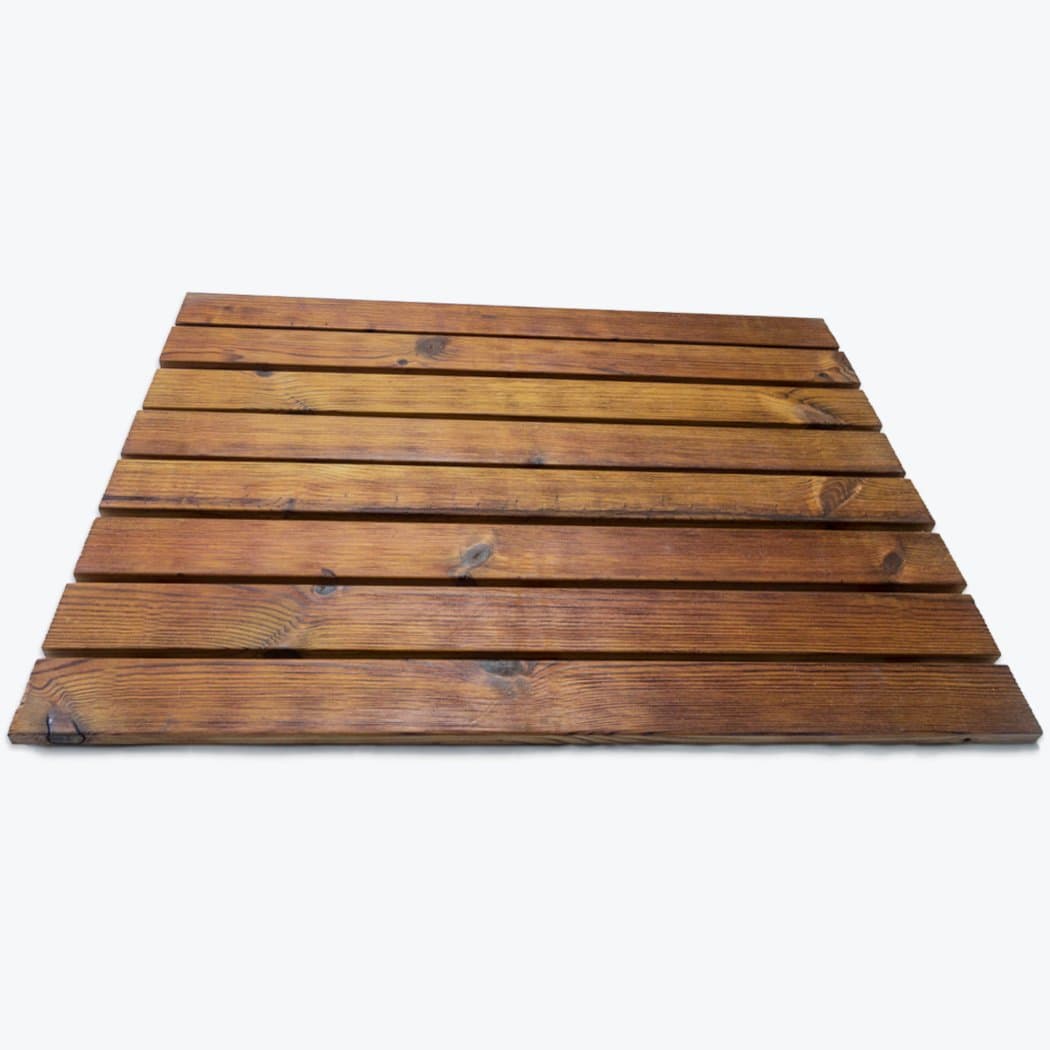 Anti-Slip Roll-Out Wood Mat for Bath/Kitchen/Garden (16", Nordic Pine)