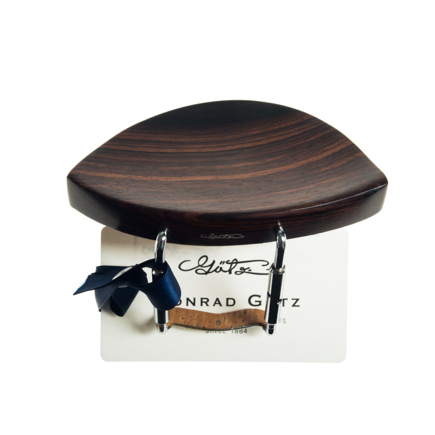 Conrad GotzZK4255 Original Chinrest for Violin 4/4, Kaufmann Rosewood, Closed Style Brackets