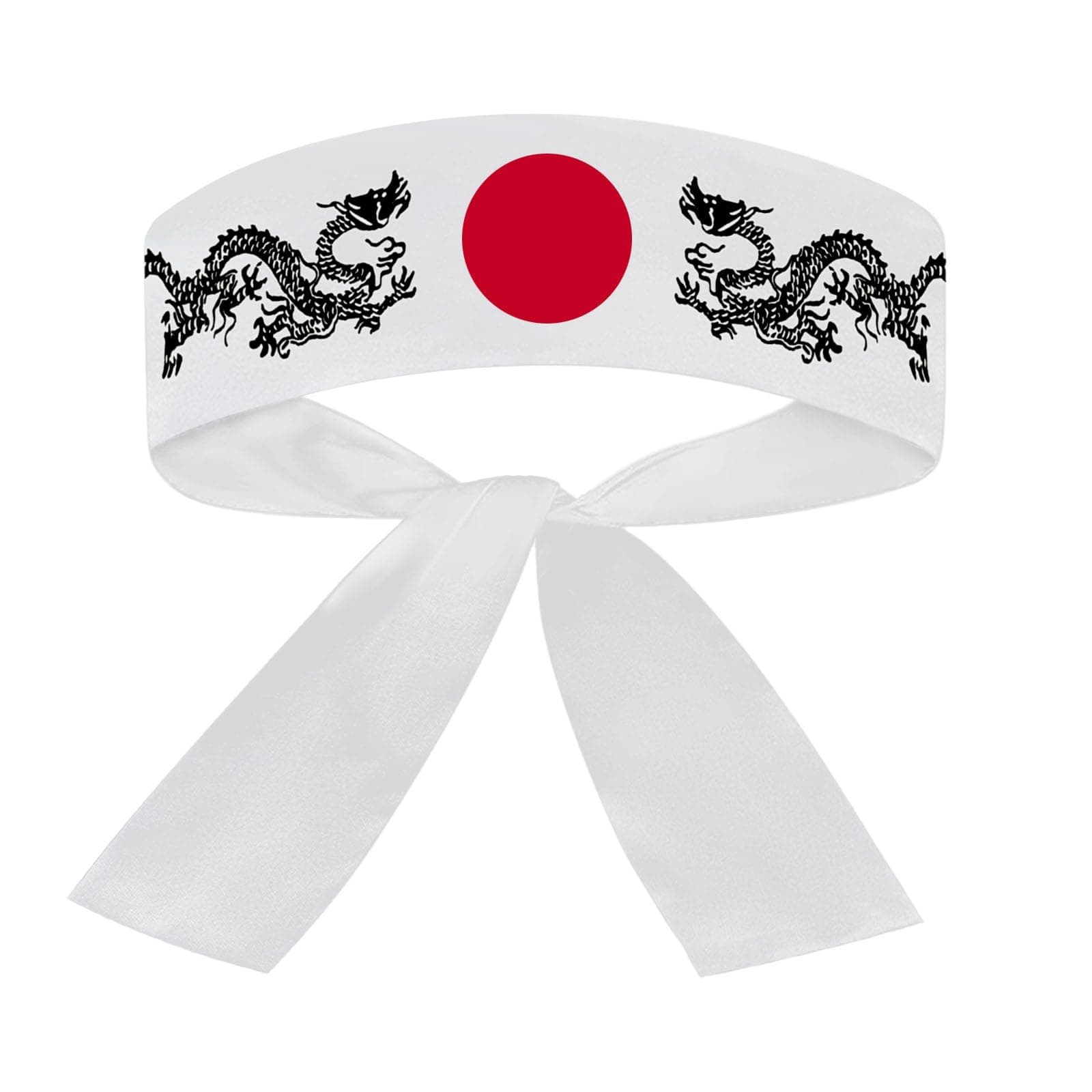 Sunrise Kitchen Supply White Japanese Sushi Chef Hachimaki Karate Headband - Dragon