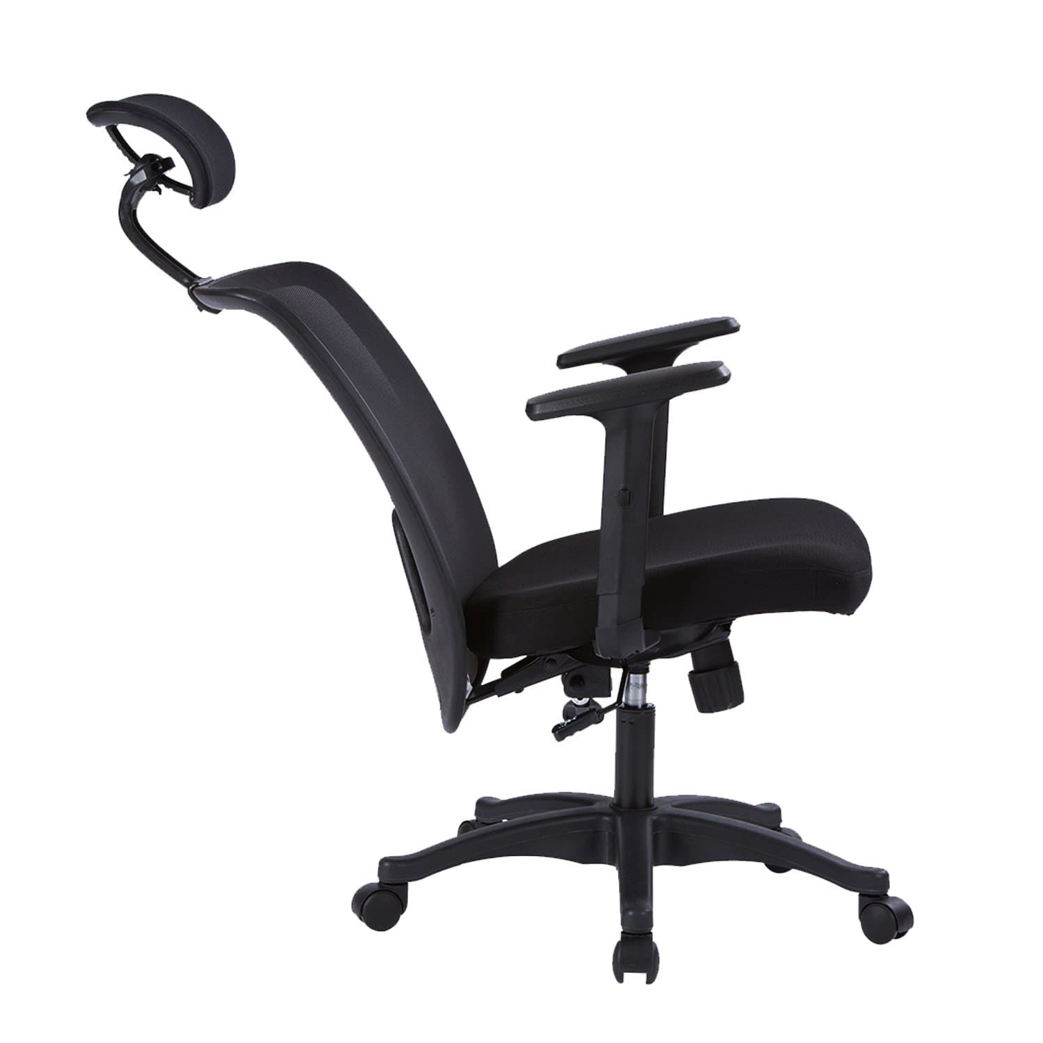 High Back Mesh Office Chair with Adjustable Armrests and Headrest, 90-120 Degree Tilt Lock, Back Lumbar Support Computer Desk Task Executive Chair,Black