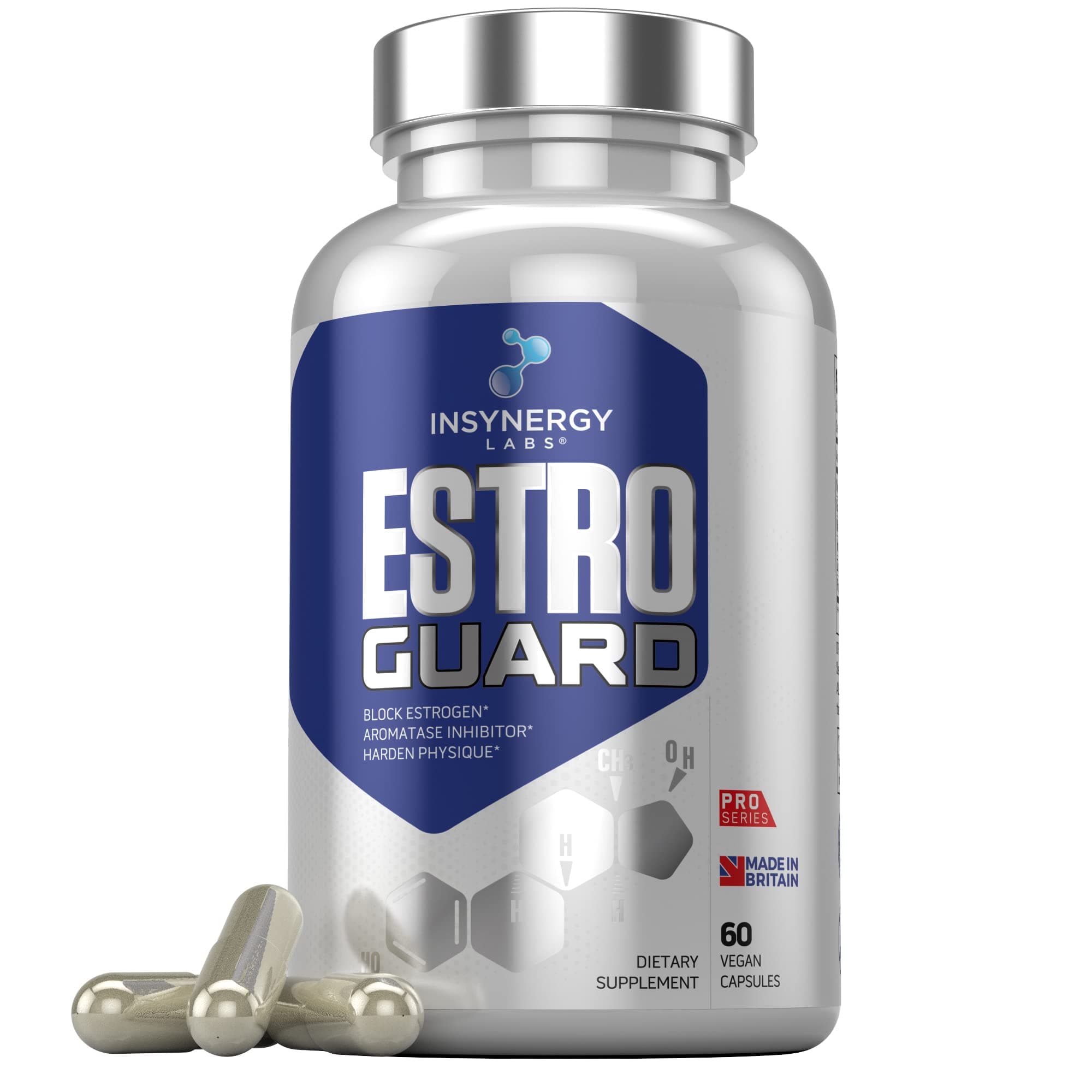 Estro Guard Estrogen Blocker for Men (Highest Dosage) Anti Estrogen Tablets PCT Supplements | Muscle Building Supplements, Aromatase Inhibitor, Indole 3 Carbinol Stinging Nettle 60 Vegan Capsules