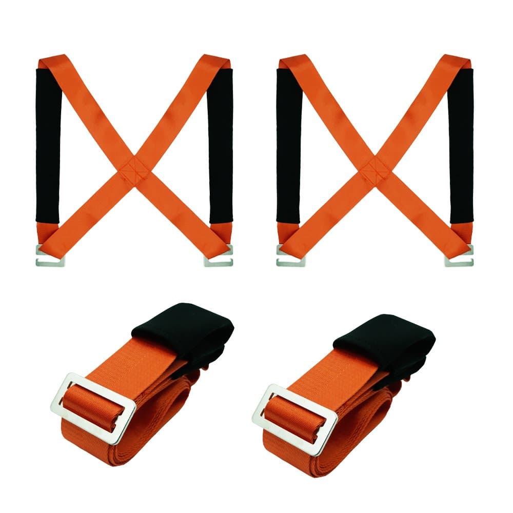 Lifting Moving Straps Carrying Belt Max Load 350 Pound Easy Carry Furniture, Appliances, Mattresses, or any Heavy Object 2 Person Moving Tool Orange