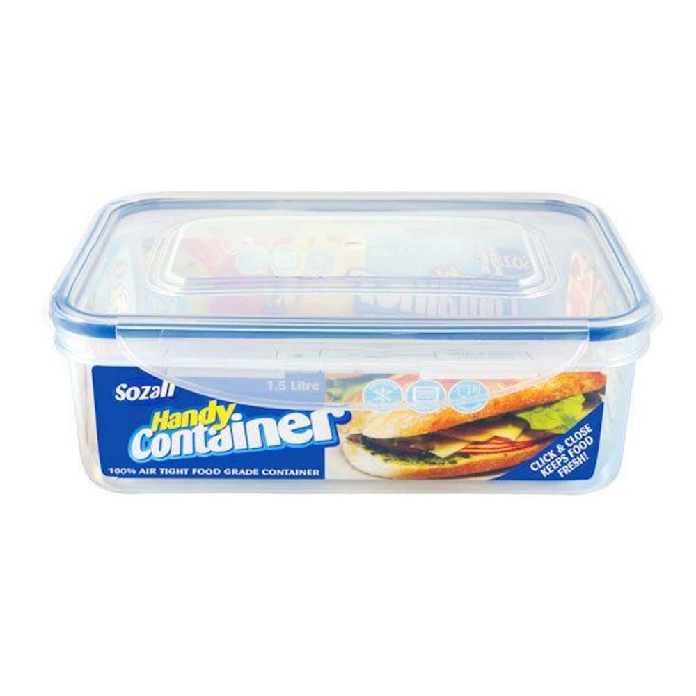 Innova® Air tight Food 1.5L Clip & Lock Airtight Food Container Storage Box Freeze