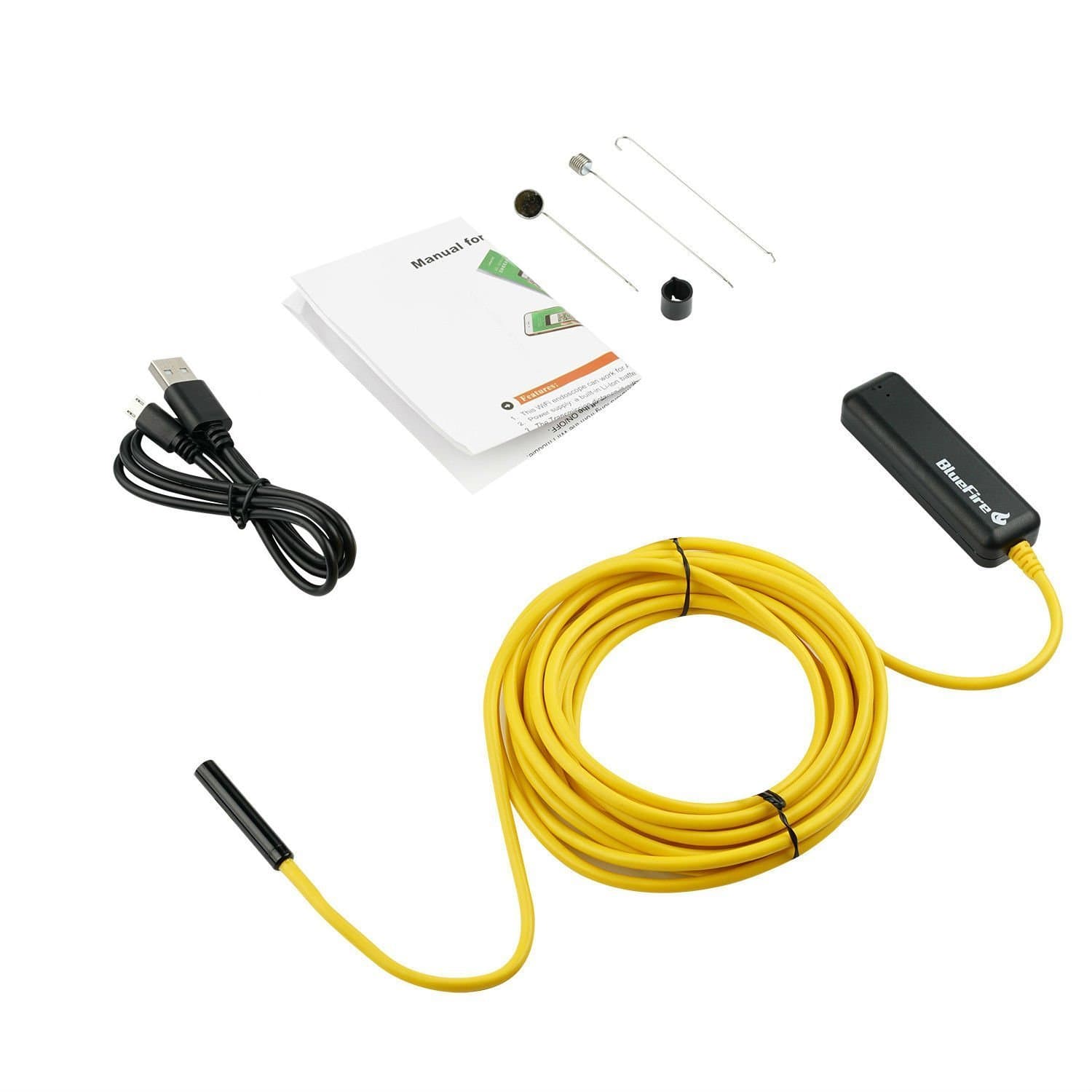 M MHB Endoscope Series 2 WiFi Borescope 2 MP Inspection Camera Snake Camera for Android and iOS Smartphone,Tablet.