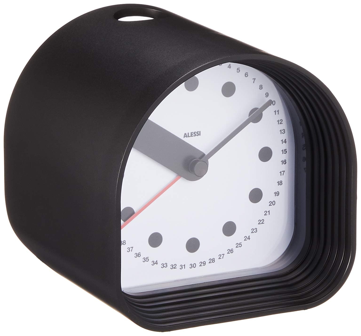 Alessi Aleesi 02 B Optic Alarm Clock, Black