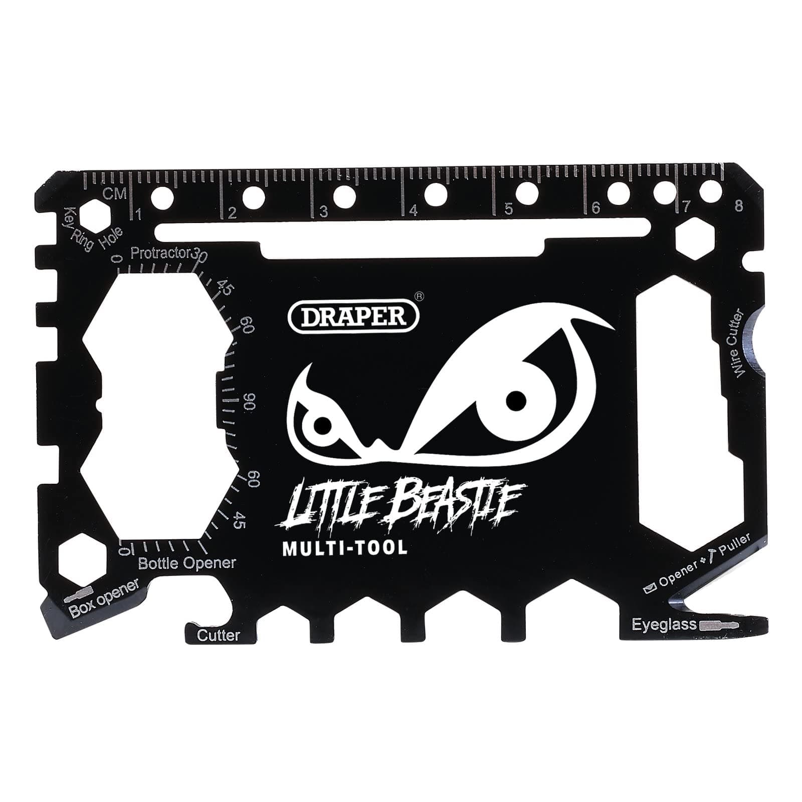 Draper04498 Little Beastie Wallet Multi-tool Silver One Size