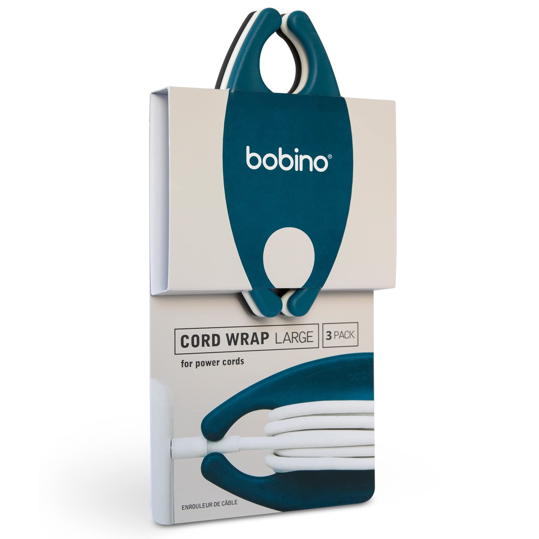 CORD WRAP LARGE 3PACK WARM COLORS (CHARCOAL PETROL CREAM)