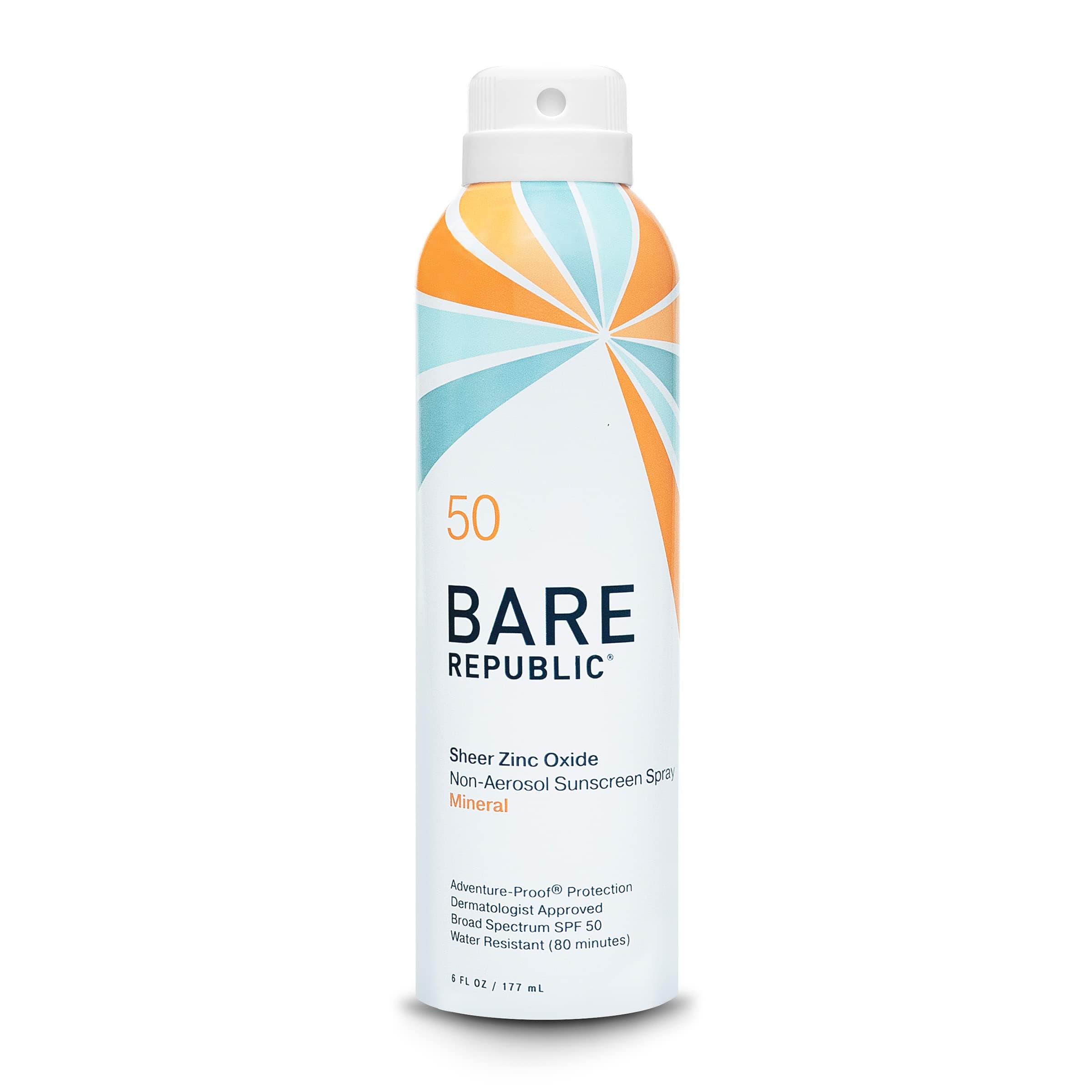 Mineral Sunscreen & Sunblock Spray with Zinc Oxide, Broad Spectrum SPF 50, Vanilla Coco, 6 Fl Oz