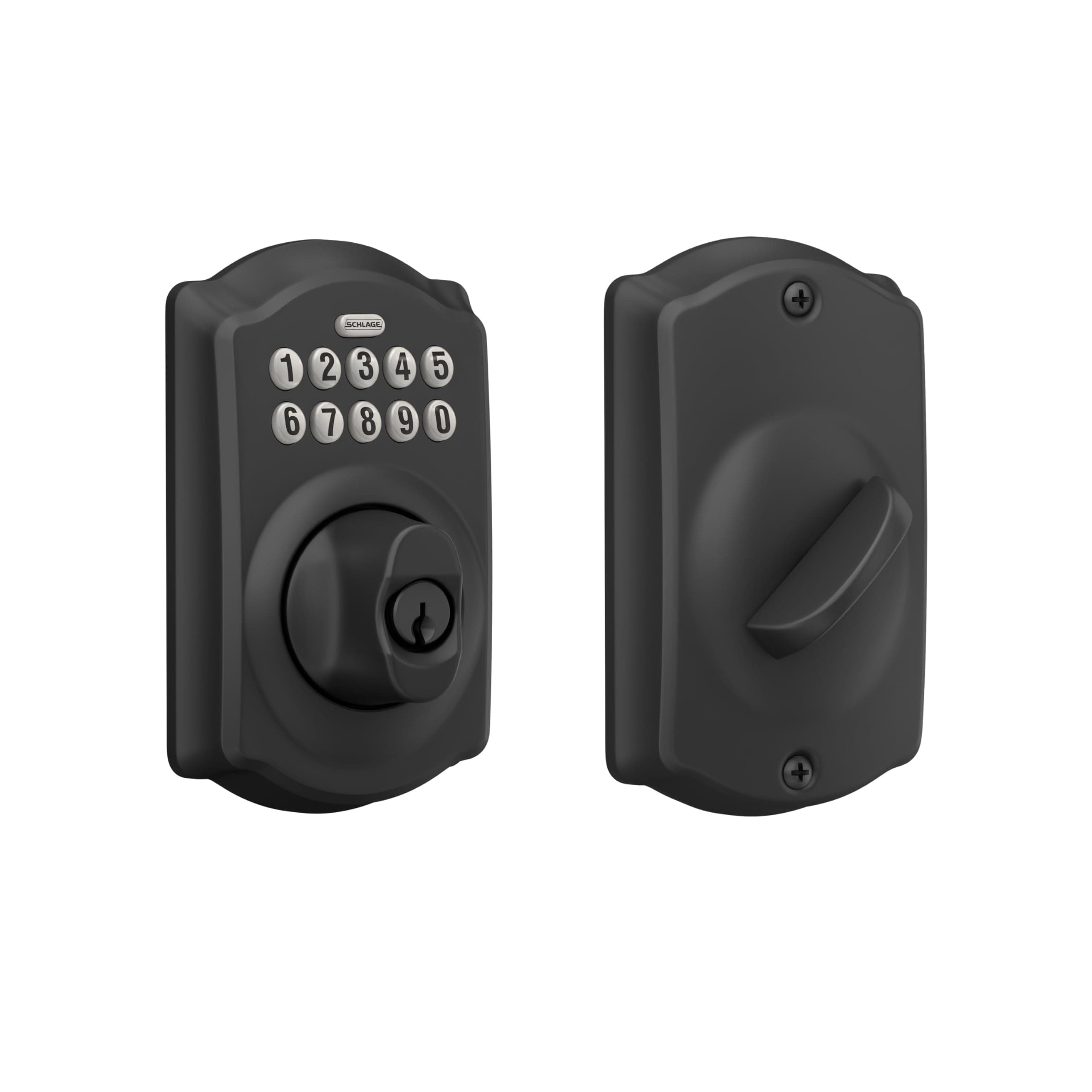 BE365 CAM 622 Keypad Electronic Deadbolt, Matte Black