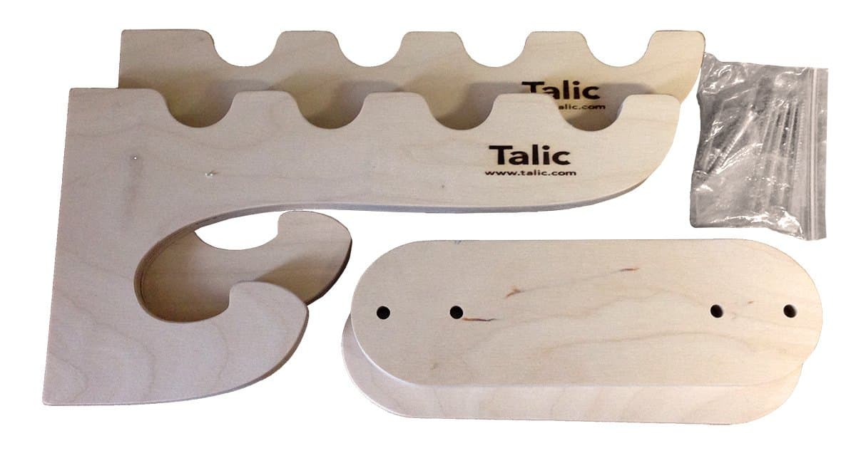 Talic PRW4 Paddle Rack– Wall Paddle Rack – Holds Kayak, Canoe, and SUP Paddles – Paddle Storage and Organizer – Paddle Display – Quick Installation – Horizontal Kayak Paddle Holder – Holds 4 Paddles