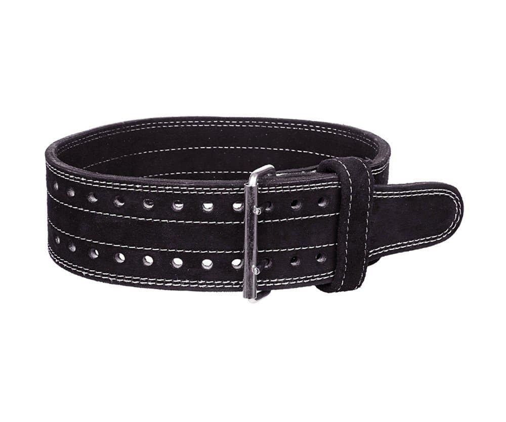 Weight Lifting/Power lifting Belt Suede Double Prong Leather Belt - 4 Inches Wide, 10 MM - Maximum Support & Protection - Power Lifting Strap Inzer Dip Training - Best for Deadlifts and Squats