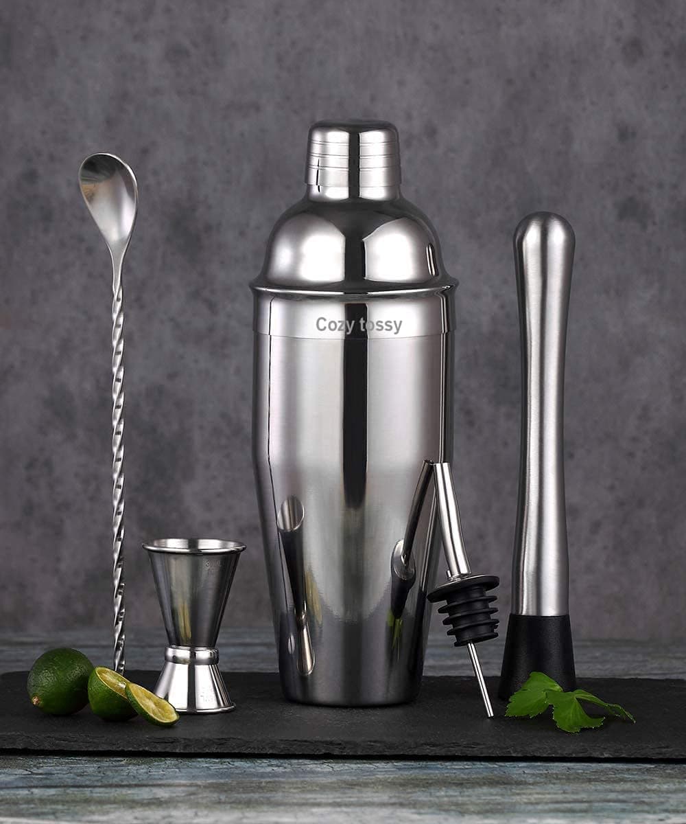 cozy tossy Cocktail Shaker (Boston Shaker) -Martini Drink Mixer - Professional barware Bartender Tool - for Alcohol Drinks