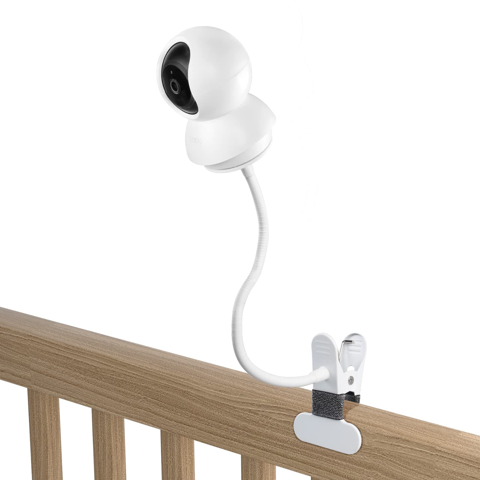 OkeMeeo Baby Monitor Mount for TP-Link Tapo 2K Pan Tilt Security Camera C210 and TP-Link Tapo C200 (15.7 in Goose-Neck Clip)
