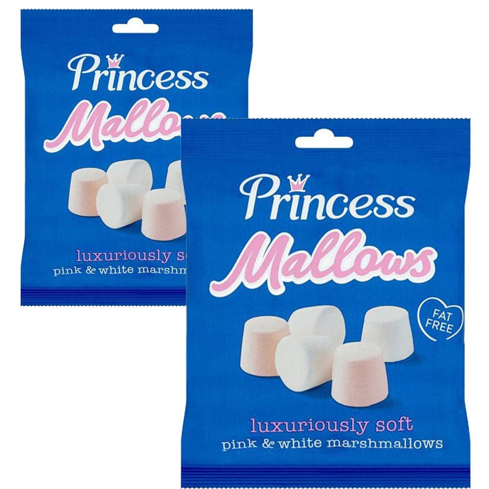Princess Mallows Marshmallows Pink and White 2 x 190g