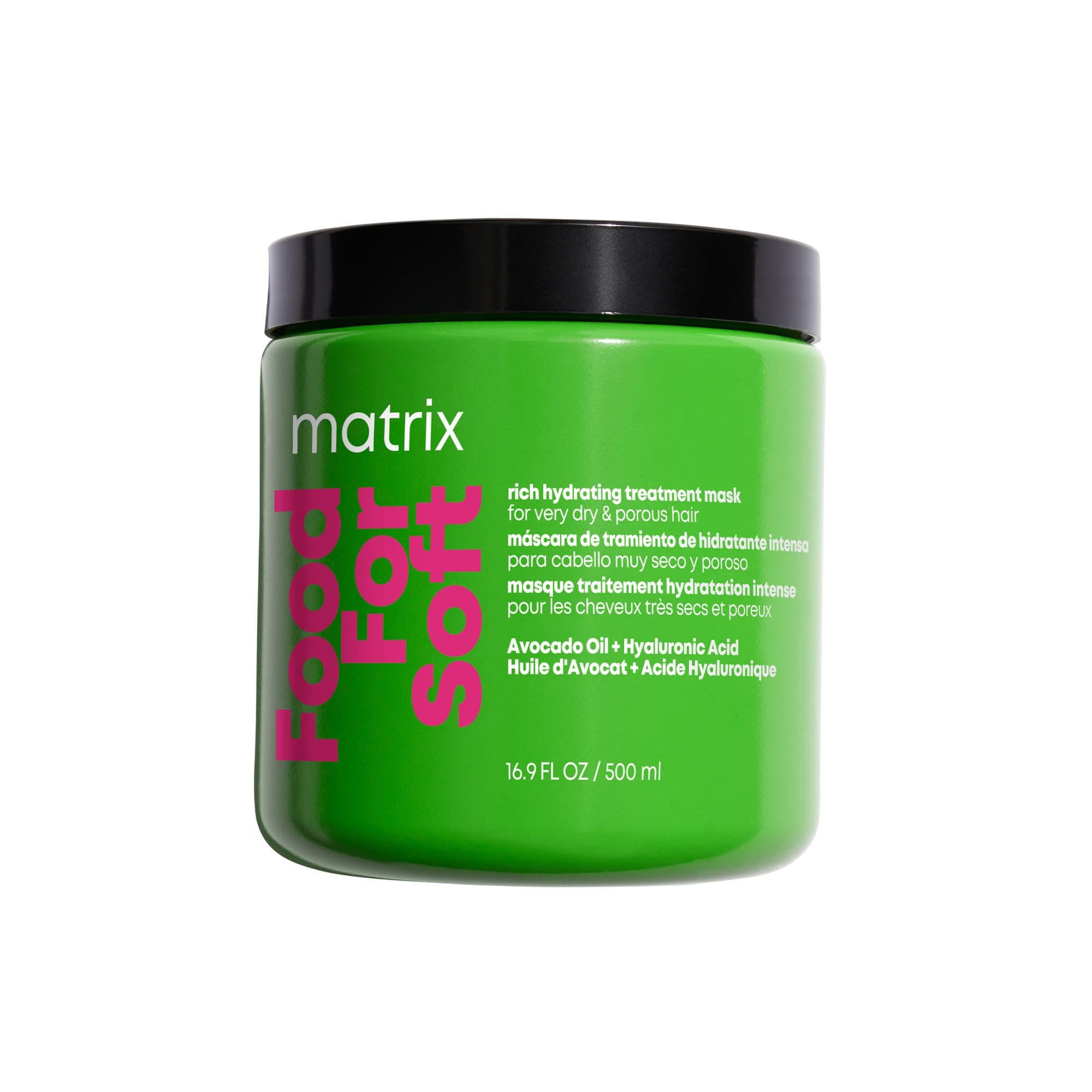 Food For Soft Rich Hydrating Hair Mask - Deep Conditioner For Dry & Brittle Hair, Adds Shine & Softness, With Avocado Oil & Hyaluronic Acid, Replenishes Moisture