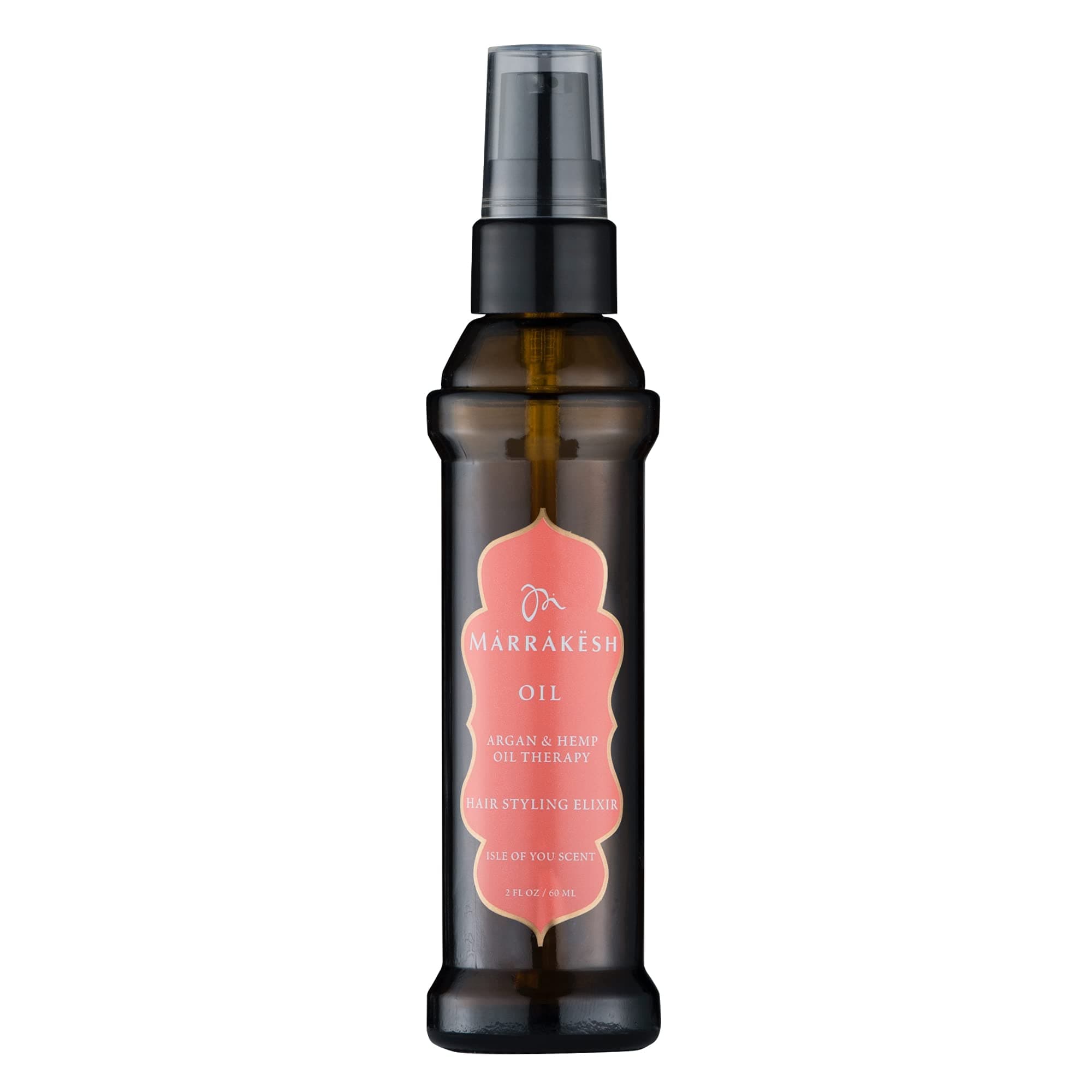 Marrakesh Oil, Isle of You - 2 fl. oz. - Morrocan Argan Oil, Hemp Seed Oil - Moisturize & Nourish Hair, Control Frizz, Increase Smoothness - Vegan & Cruelty Free