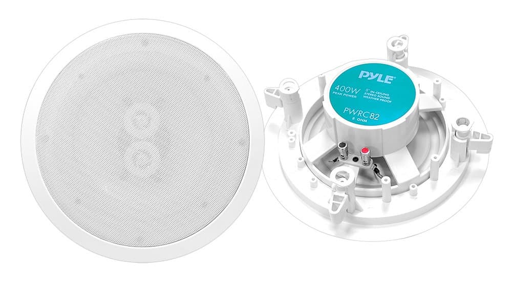 PyleHome PWRC82 8-Inch Weather Proof 2 Way In-Ceiling/In-Wall Stereo Speaker