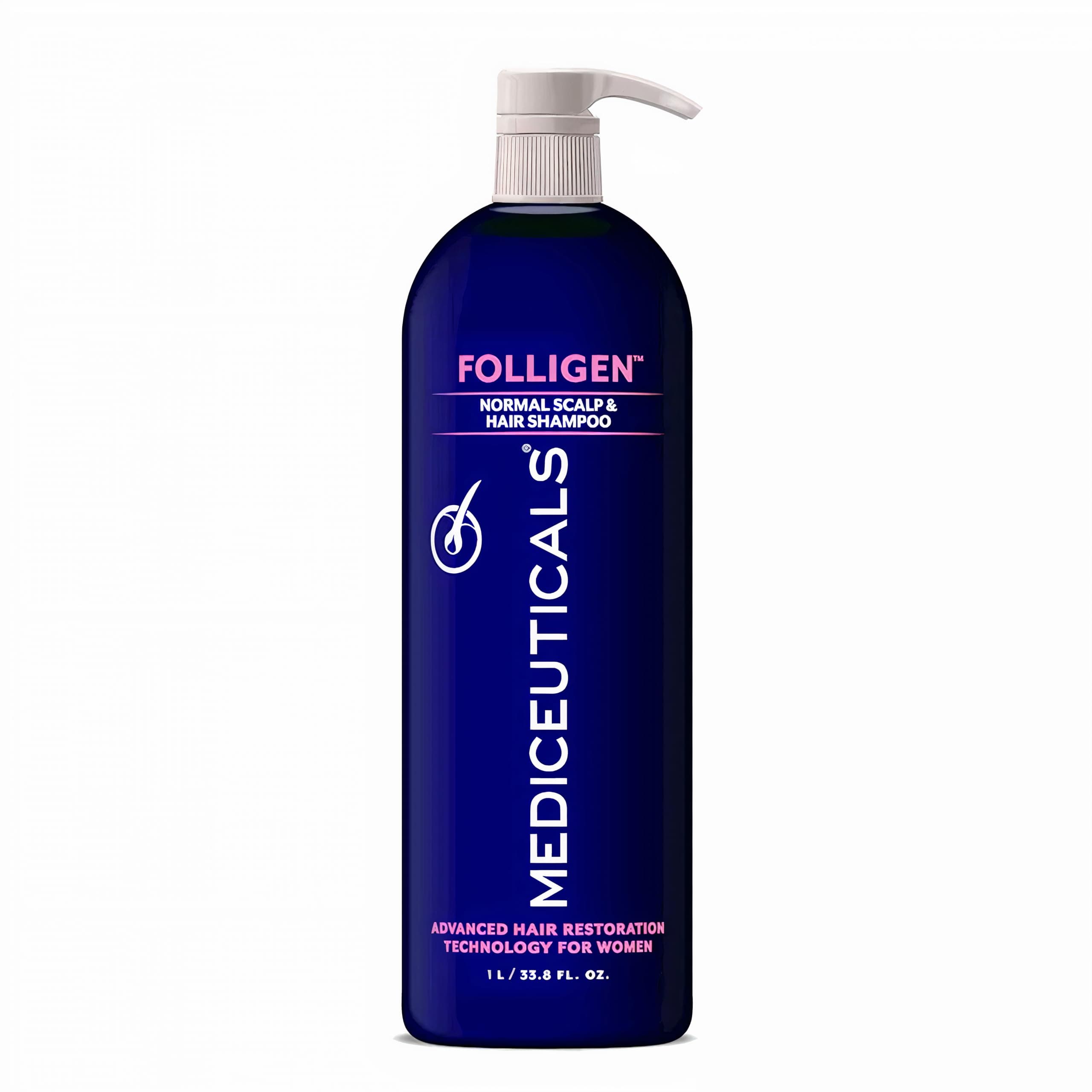 Mediceuticals Folligen Shampoo for Women - Anti-Shedding Shampoo for Women 33.8 oz / 1 Liter