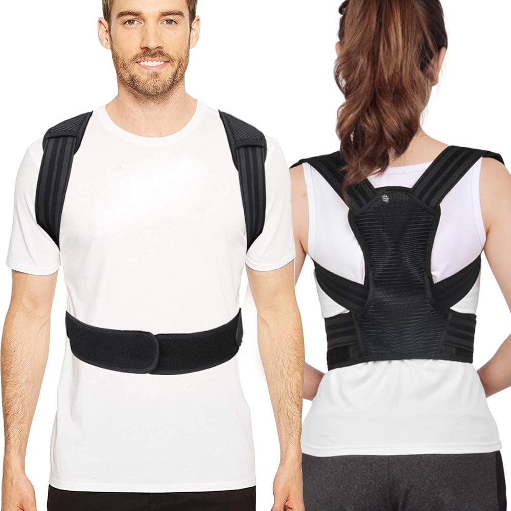 Posture Corrector / Posture Corrector for Teenagers and Girls / Back Support Adjustable Posture Trainer / Breathable Straightener Shoulder Belt / Back Brace - Black