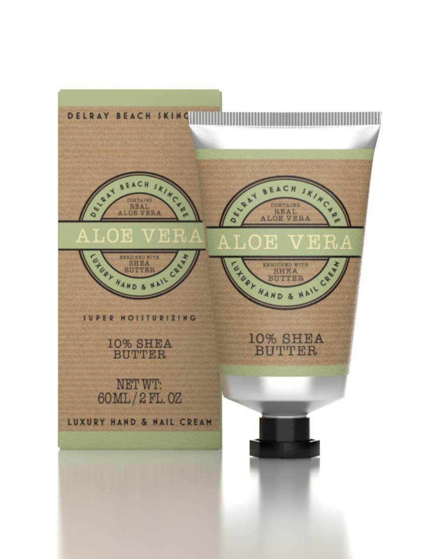 Delray Beach Skincare - Luxury Hand & Nail Cream - Aloe Vera, 60 ml / 2 fl oz