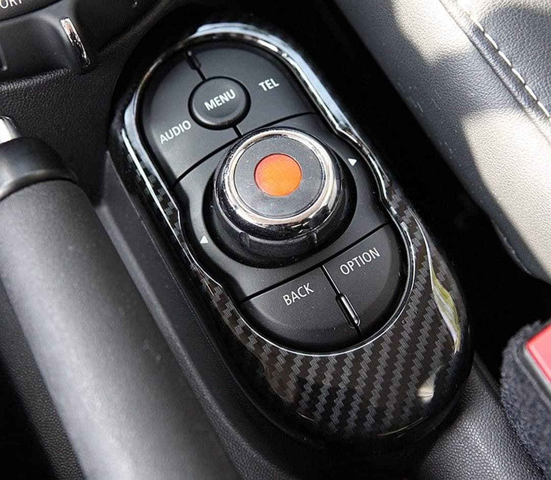 UNICUS Carbon Effect iDrive Control Panel Cover Trim 1x Compatible with MINI Cooper S F55 F56 F57
