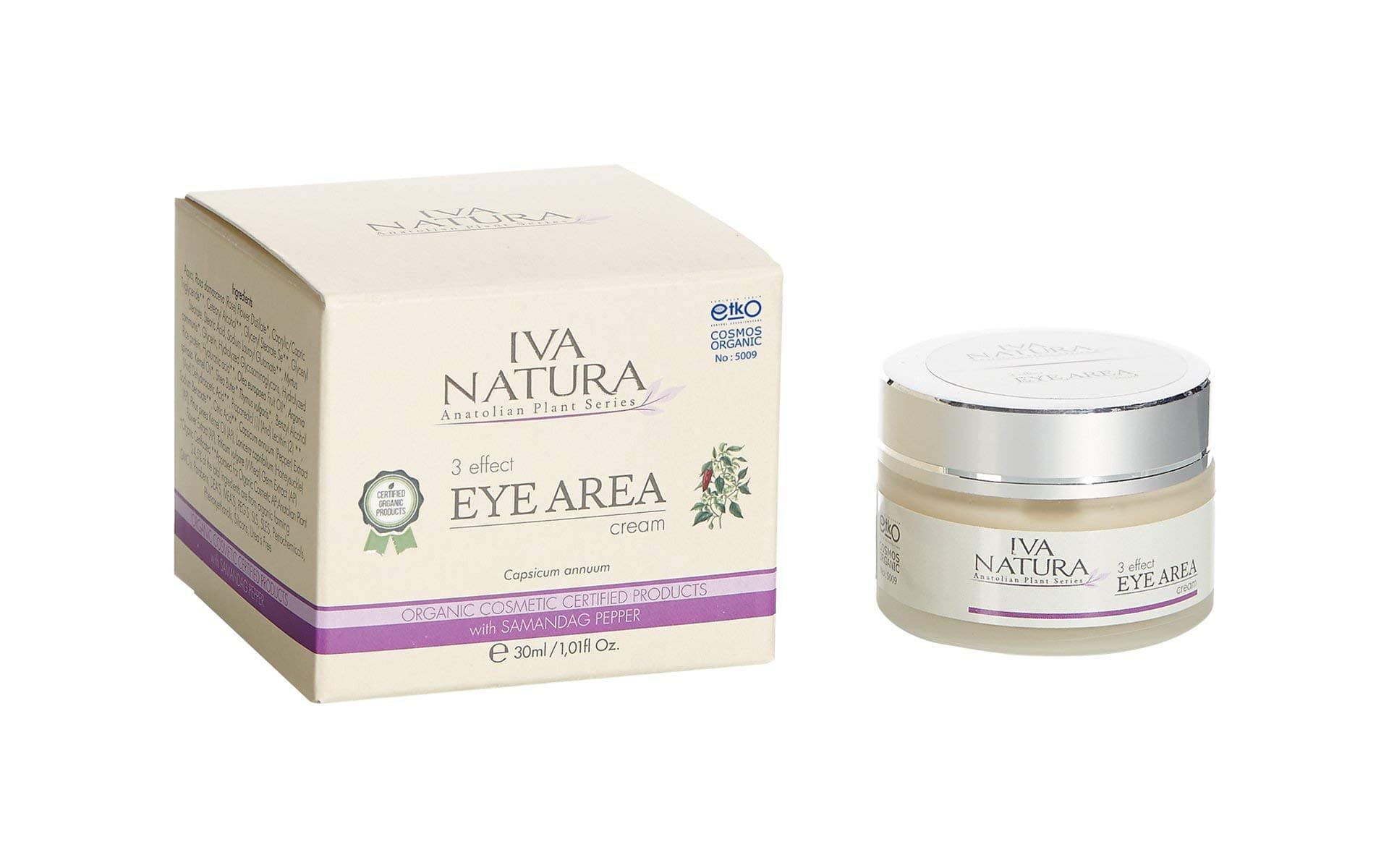 Iva NaturaEye Cream For Dark Circles, Puffiness, Wrinkles and Bags - the Most Effective Organic and Natural For Under and Around Eyes