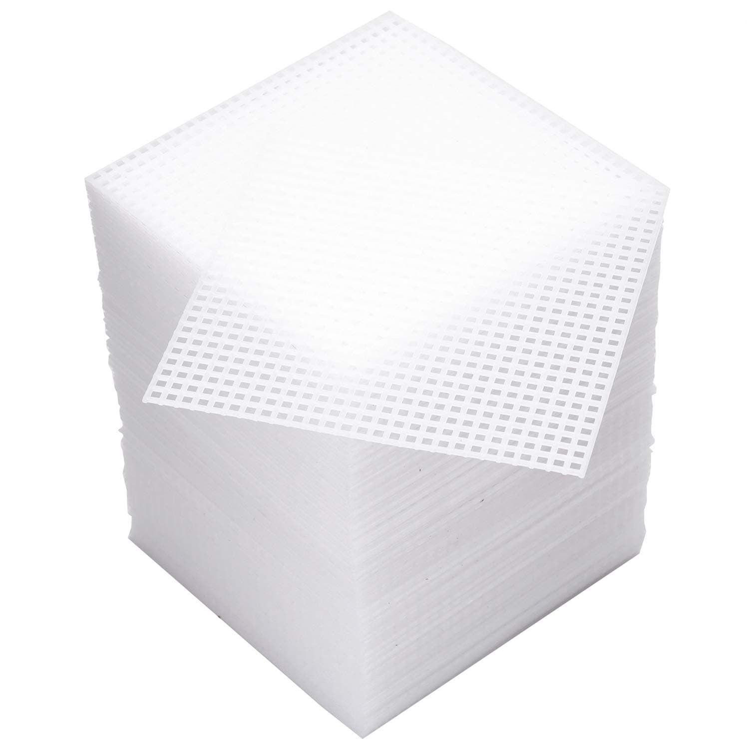 Tosnail 100 Pieces 4" x 4" Clear Plastic Canvas Mesh Sheets for Embroidery Crafting