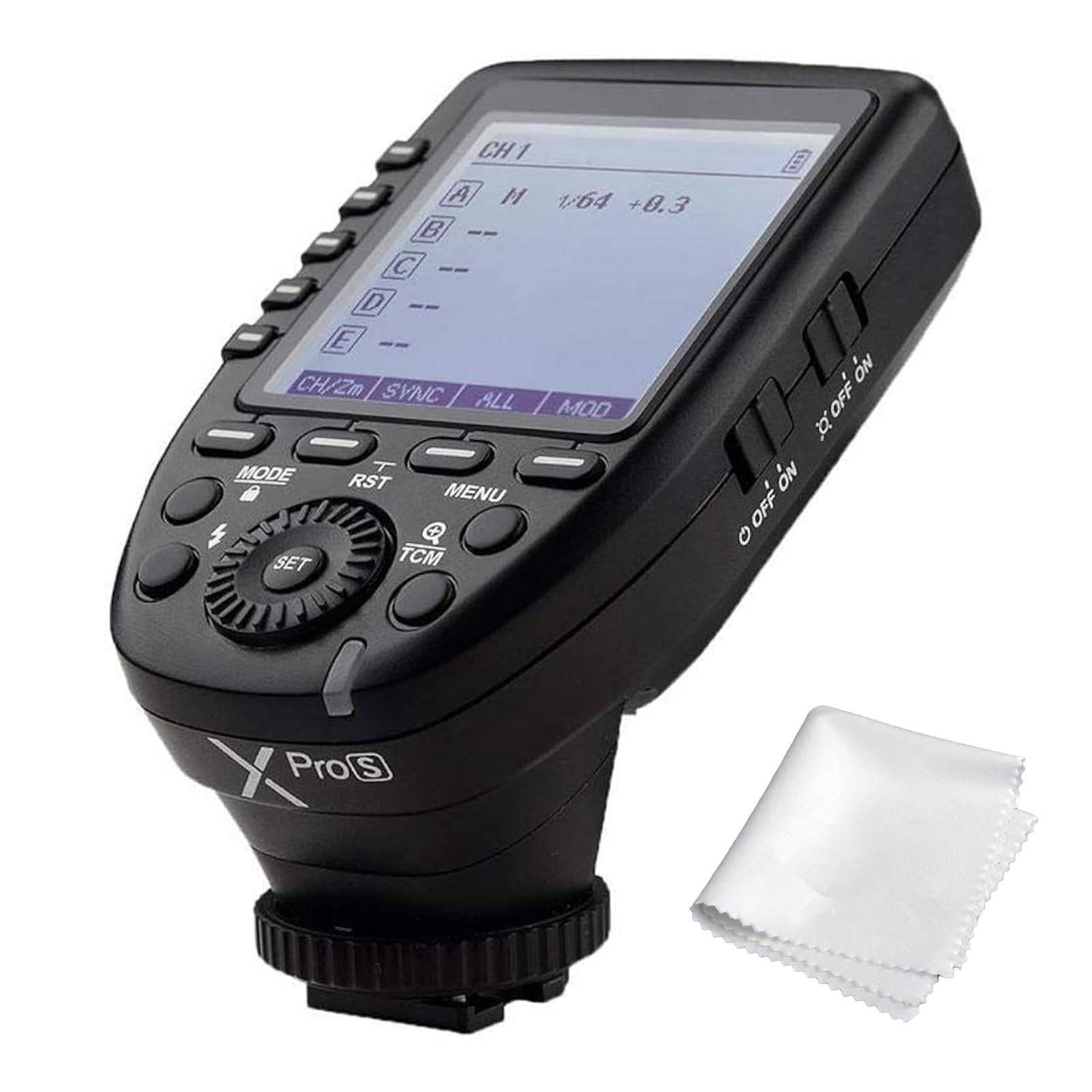 Xpro-S for Sony TTL Wireless Flash Trigger 1/8000s HSS TTL-Convert-Manual Function Large Screen Slanted Design 5 Dedicated Group Buttons 11 Customizable Functions