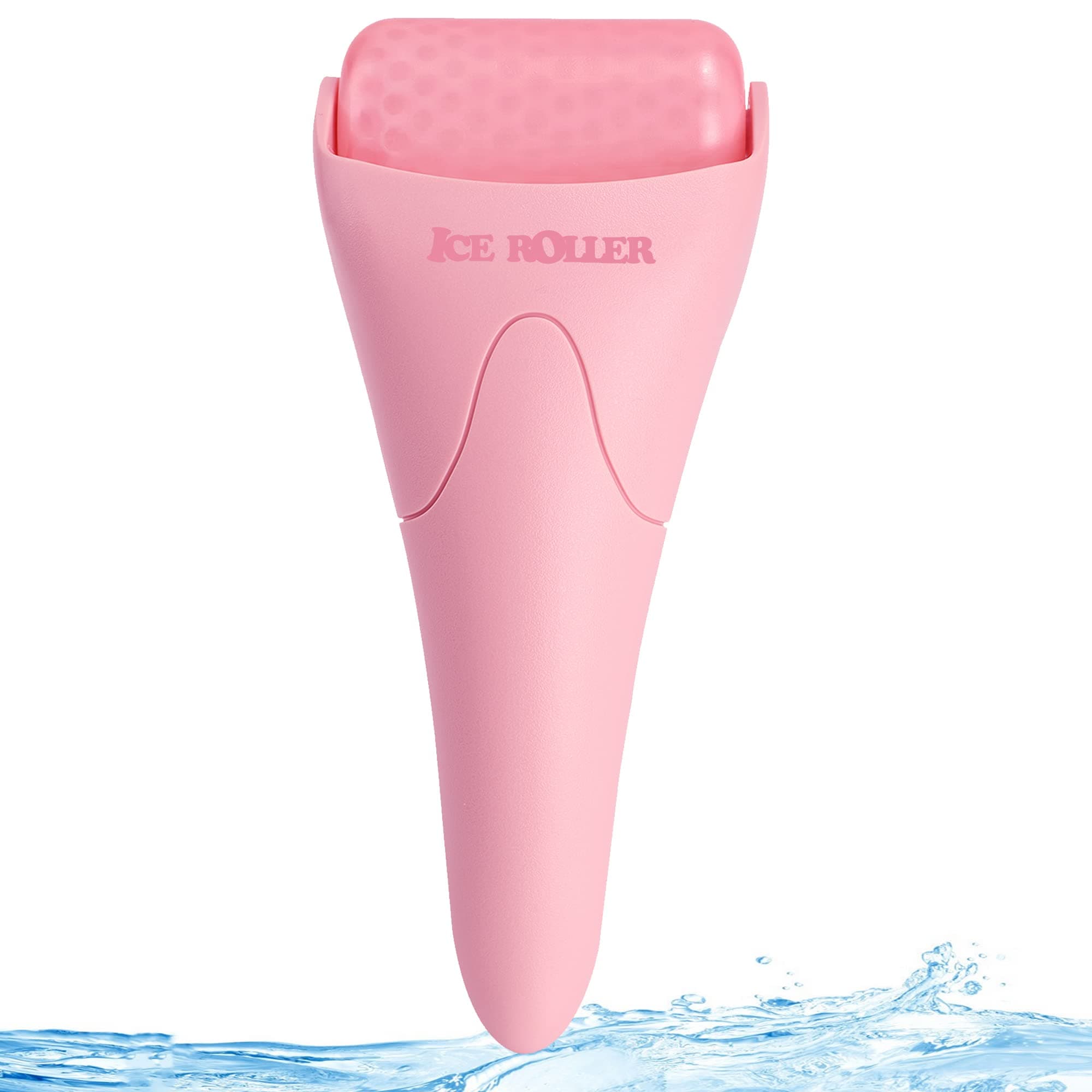 Ice Roller For Face, Eye Massager And Whole Body Relief, Face Roller Skin Care Tool For Migraine Relief And Blood Circulation (Pink Handle+Pink Roller Head)