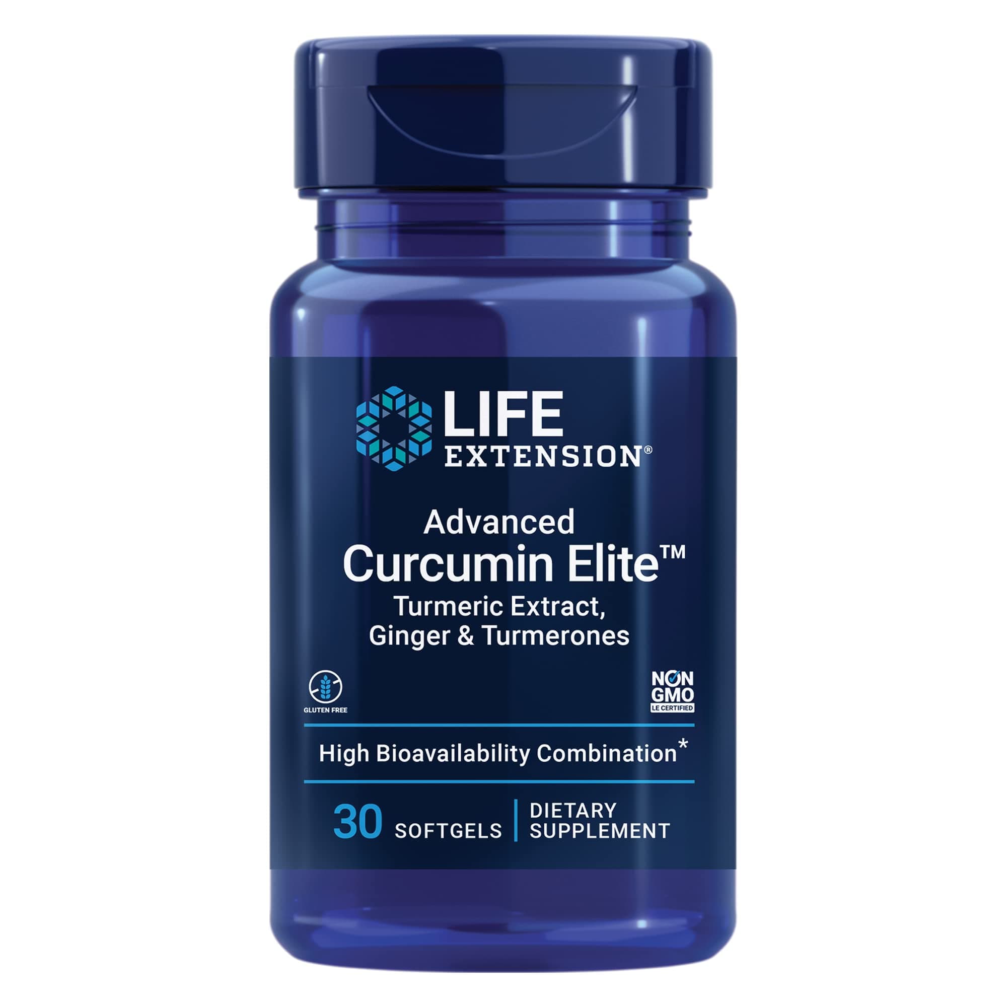 Advanced Curcumin Elite Turmeric Extract, Ginger & Turmerones – for Inflammation Health Support and Cardiovascular & Brain Health – Gluten-Free, Non-GMO – 30 Softgels