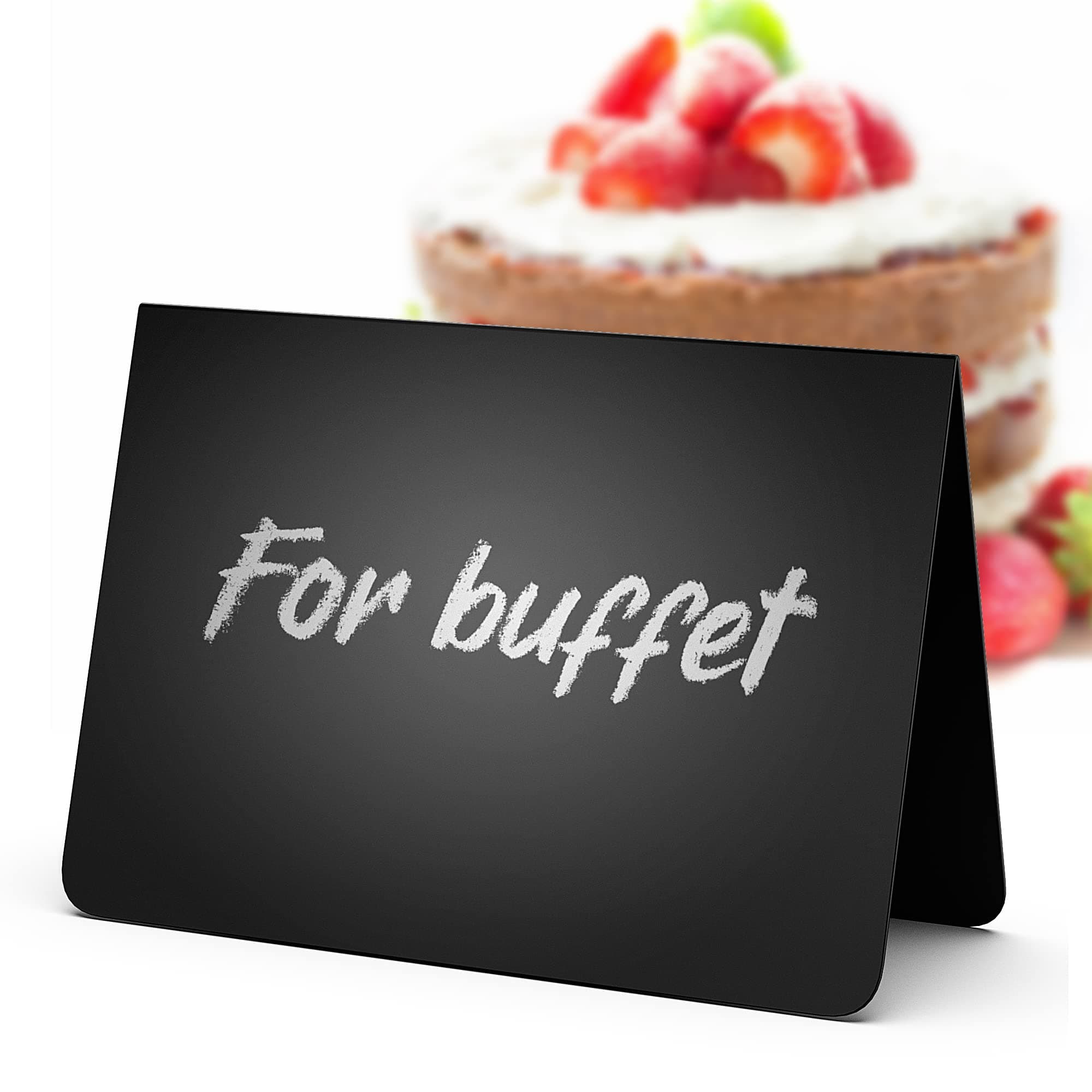 15 Pack Mini Chalkboard Signs for Food Display - Reusable Small Plastic Chalkboard Signs for Food - Mini Chalkboard Catering Signs for Party Wedding Bakery - Buffet Signs for Food