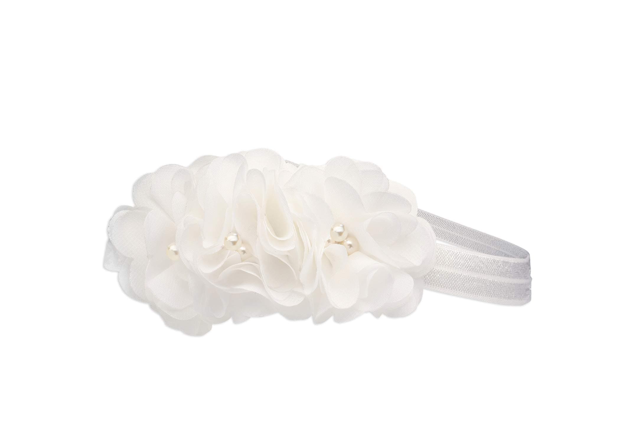 Cherished Moments"Petals Keepsake Headband for Christenings, Baptism and Baby Blessings (Ivory)