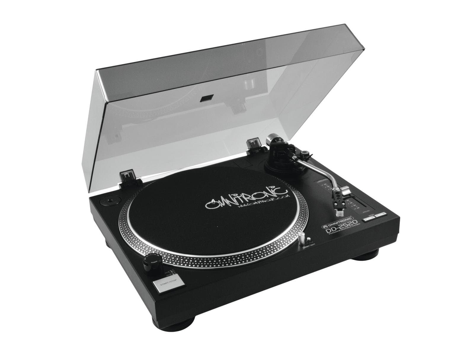 Omnitronic DD-2520 USB Turntable SW Direct Driven DJ Turntable with Phono/Line Switch, Digitise Your Old Vinyl Treasures in a few simple steps.