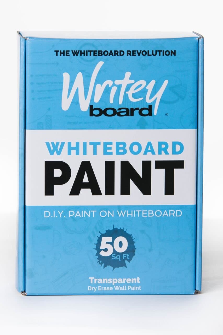 Writeyboard Writing Surface Clear or White Dry Erase Paint, 50 sq ft