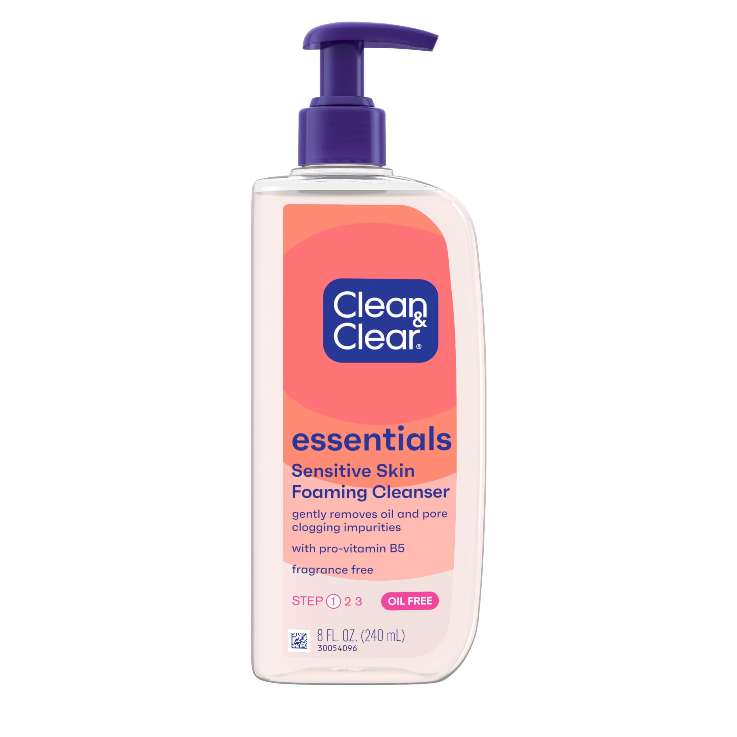 Essentials Foaming Facial Cleanser, Oil-Free Daily Face Wash to Remove Dirt, Oil & Makeup, 8 fl. Oz - 240 ml