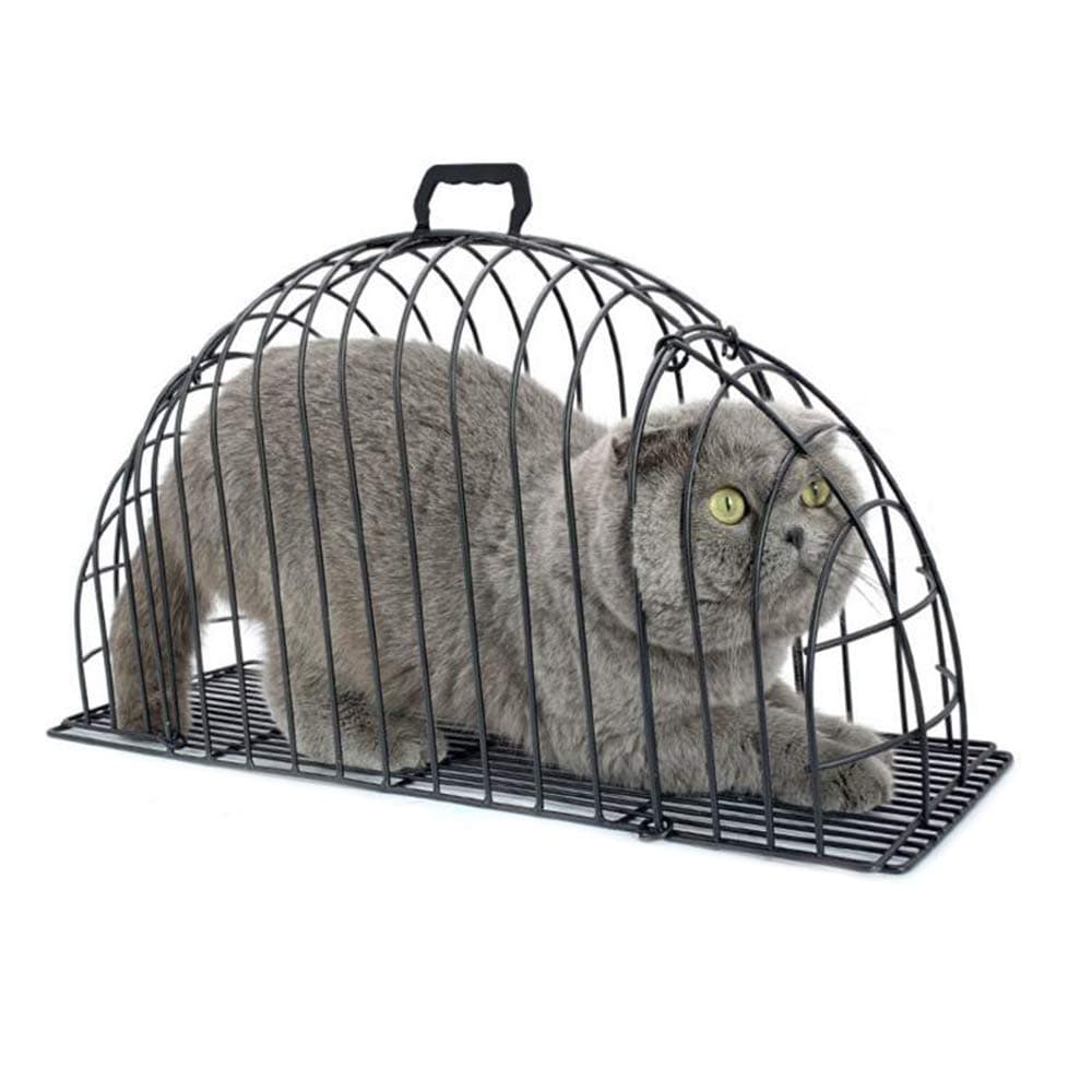 GFEU Pet Cat Bathing Cage Anti-Scratch Metal Shower Crates for Kitty Small Cat Dog