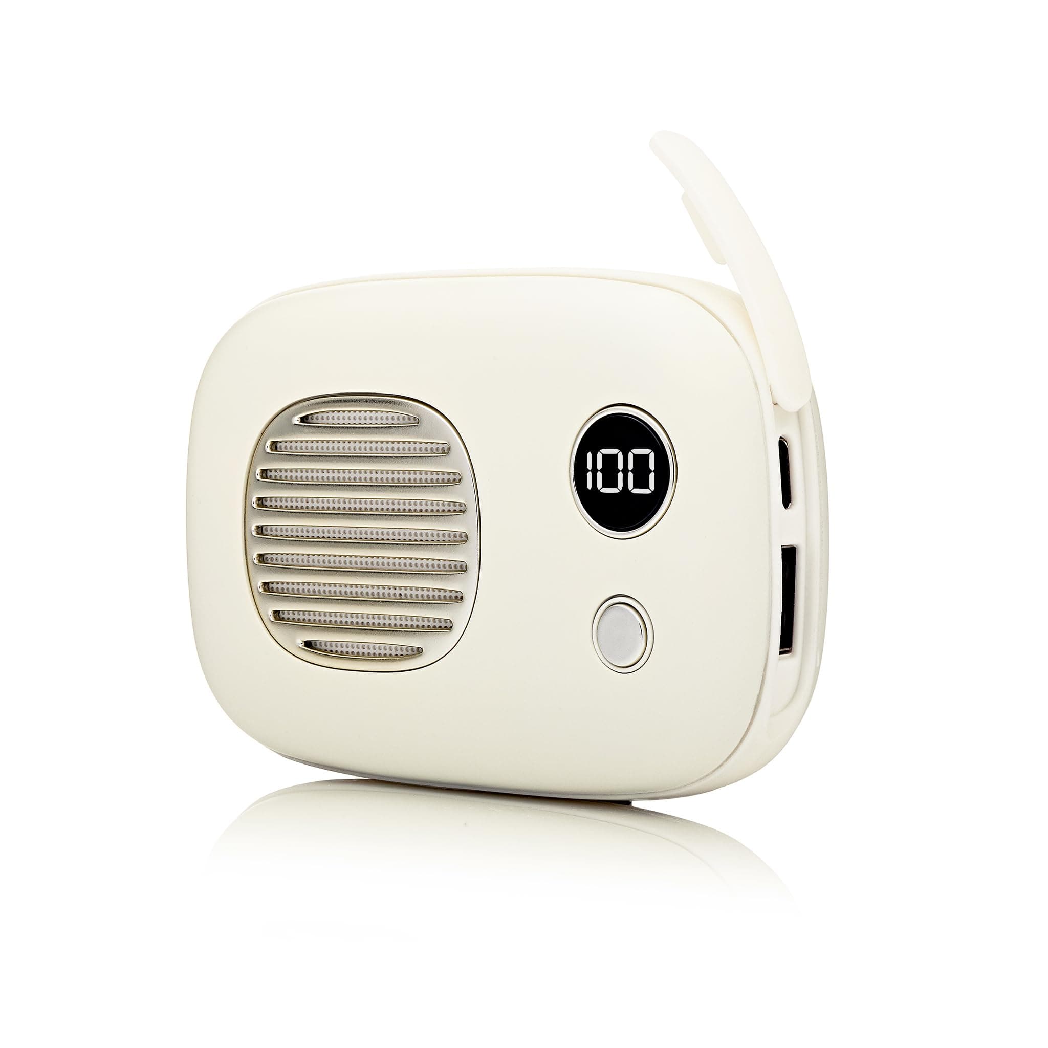 Rechargeable 10,000mAh Power Bank Hand Warmer, Mobile Phone Portable Charger & Pocket Heater, Powerbank Electric HandWarmer Battery Pack for Indoor, Outdoor Sports, Camping - Cream