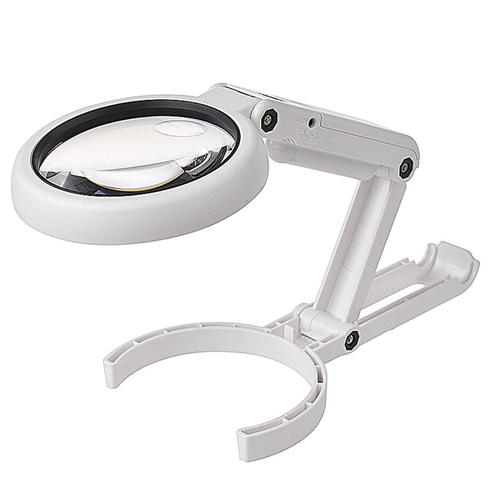 Meichoon Magnifier Glass Table Lamp,5X/11X Foldable Magnifying Lamp USB Powered,with 8 LED Lights,for Reading,Hobbies,Jewelry,Task Crafts or Workbench