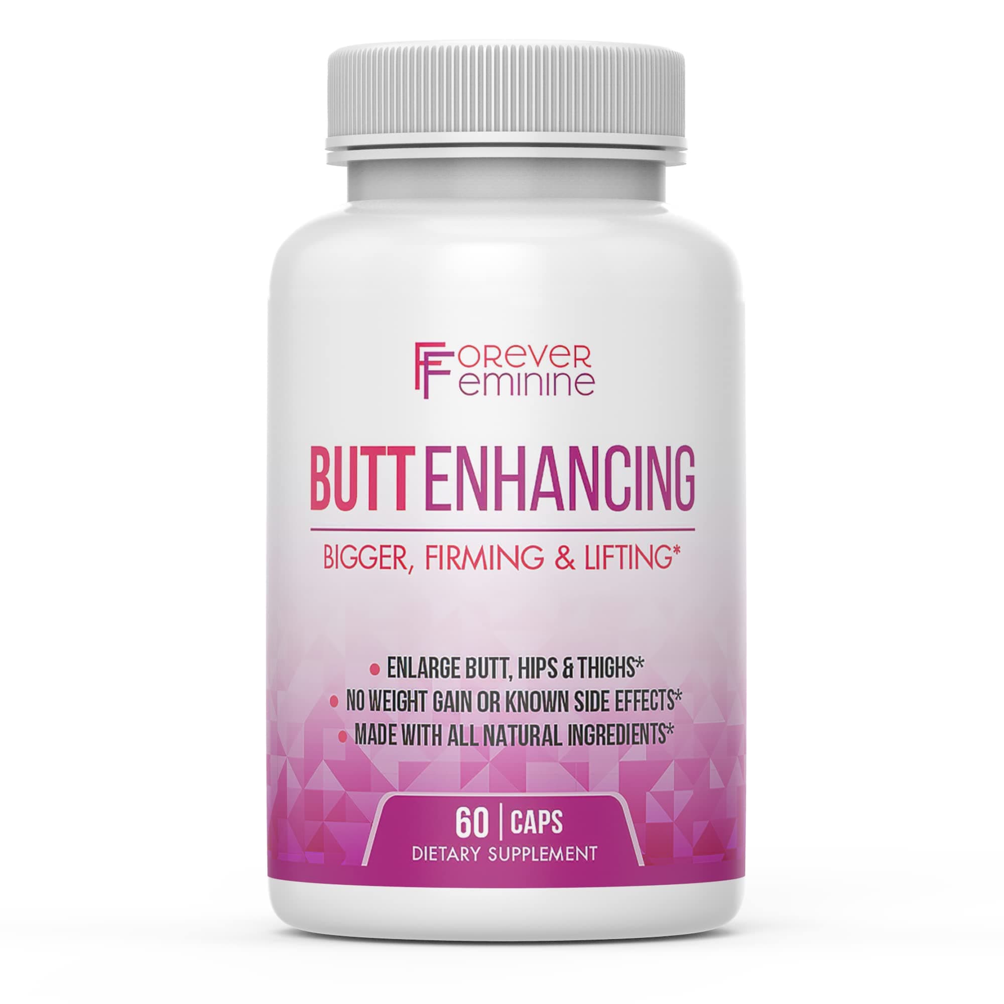 Premium Butt Enhancement Pills - Firm, Tighten, and Lift for Bigger Butt - Booty and Glute Growth Supplement - Potent Curve and Shape Enhancer Pills for Women (60 Capsules)