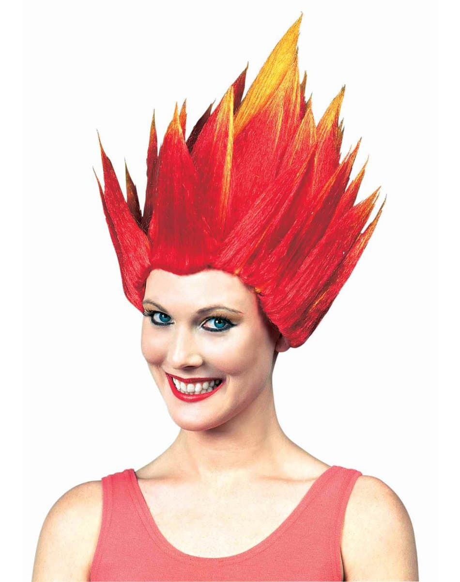 Fire N IceElemental Fire Ice Spiked Wig Costume Accessory