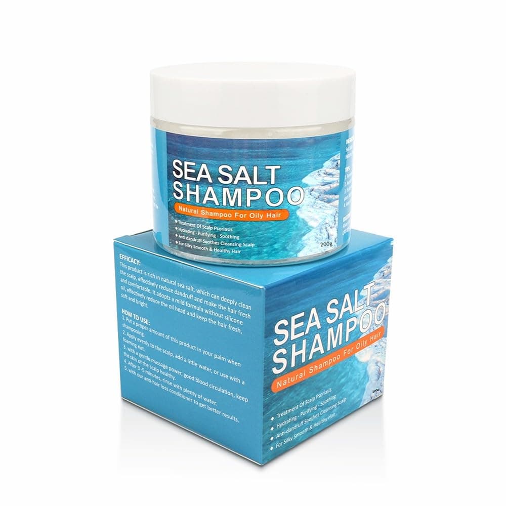 Sea Salt Shampoo, Anti-Dandruff Shampoo, Itchy Scalp Sea Salt Hair Treatment Shampoo for Scalp Itchy Scalp and Dandruff, 200G