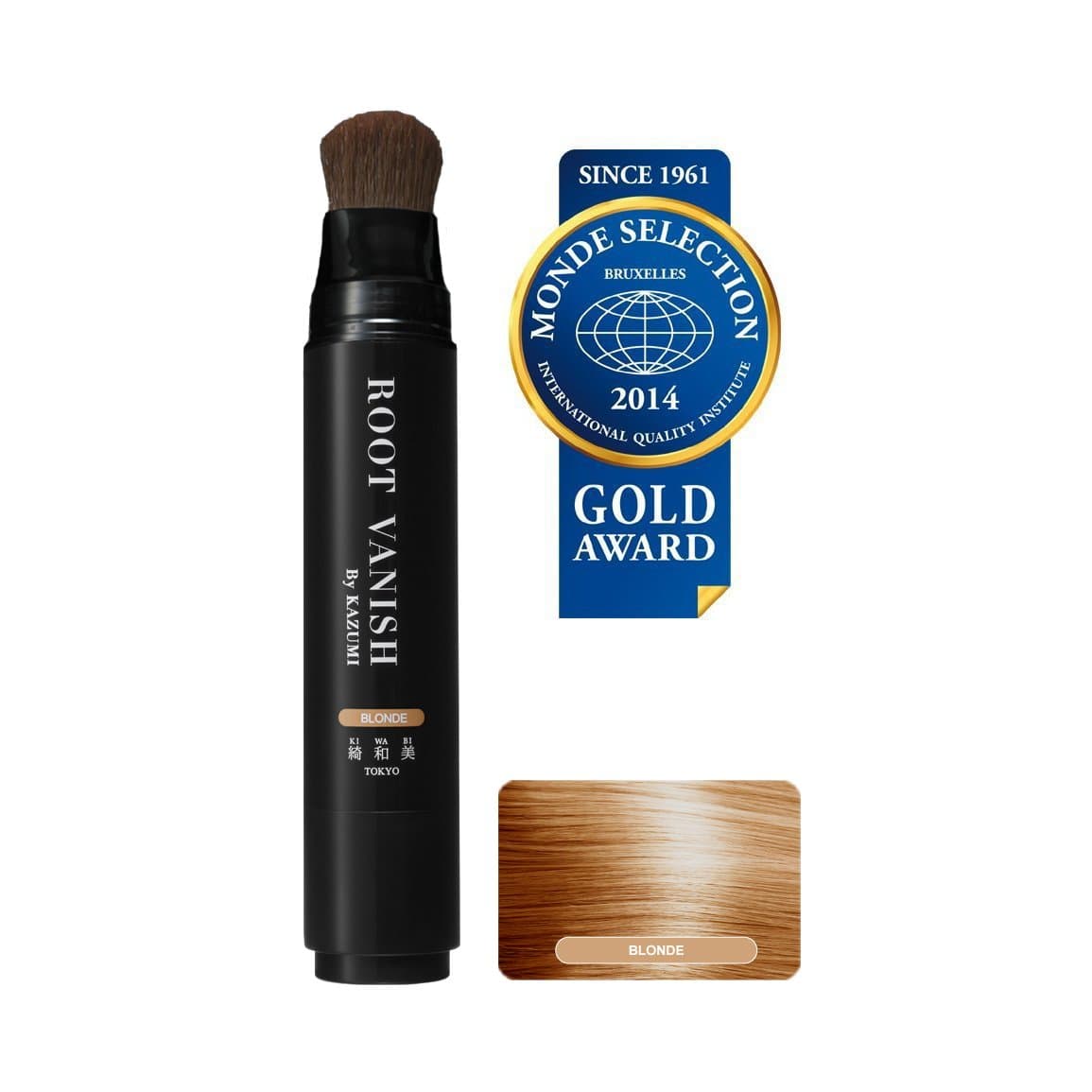 ROOT VANISH BY KAZUMI in medium Blonde Instantly Camouflages Gray Roots and Hair with Natural Anti-Aging Botanicals.