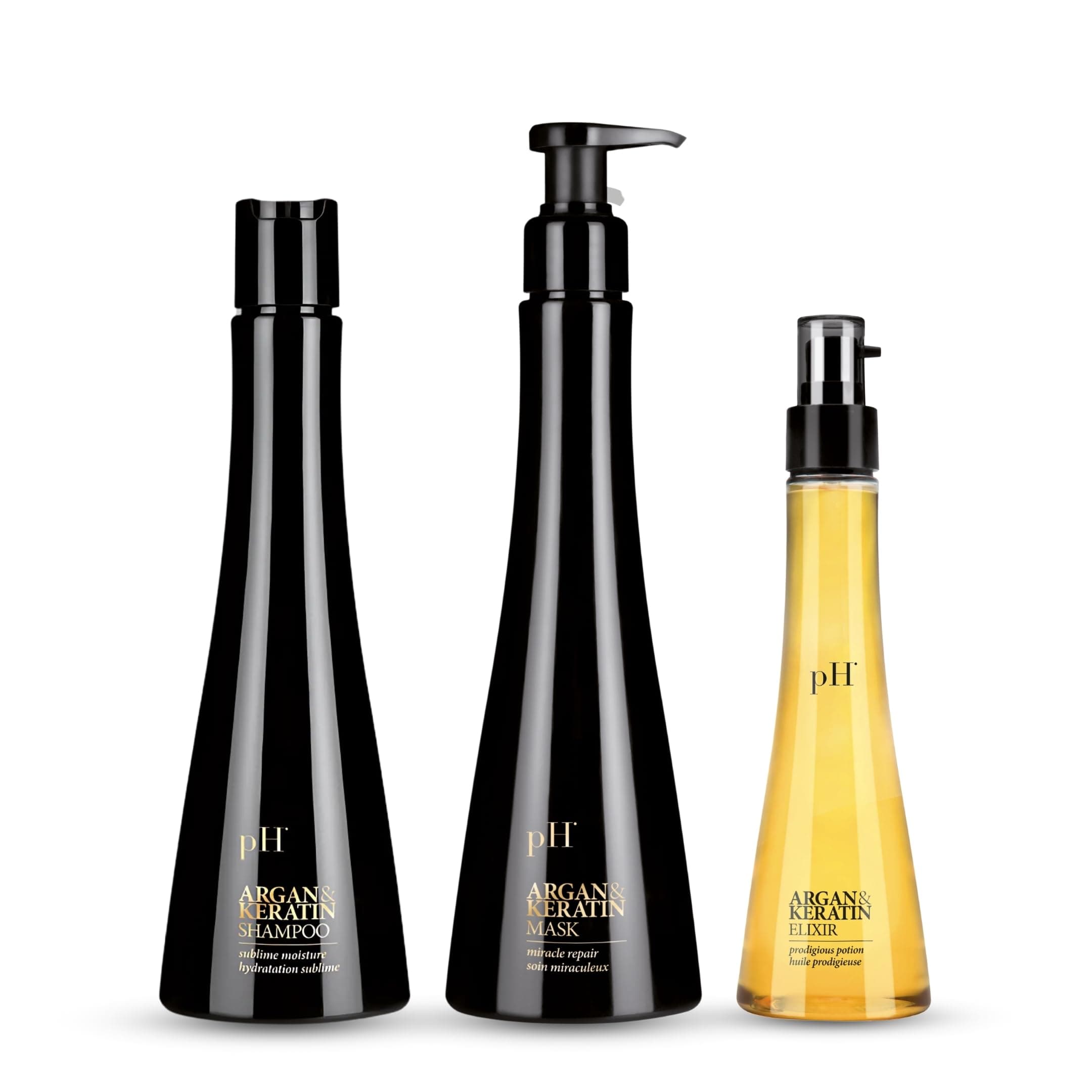 Labs Color Protecting Set - Argan and Keratin Shampoo, Mask, and Elixir for Color Treated - 3 Piece Kit