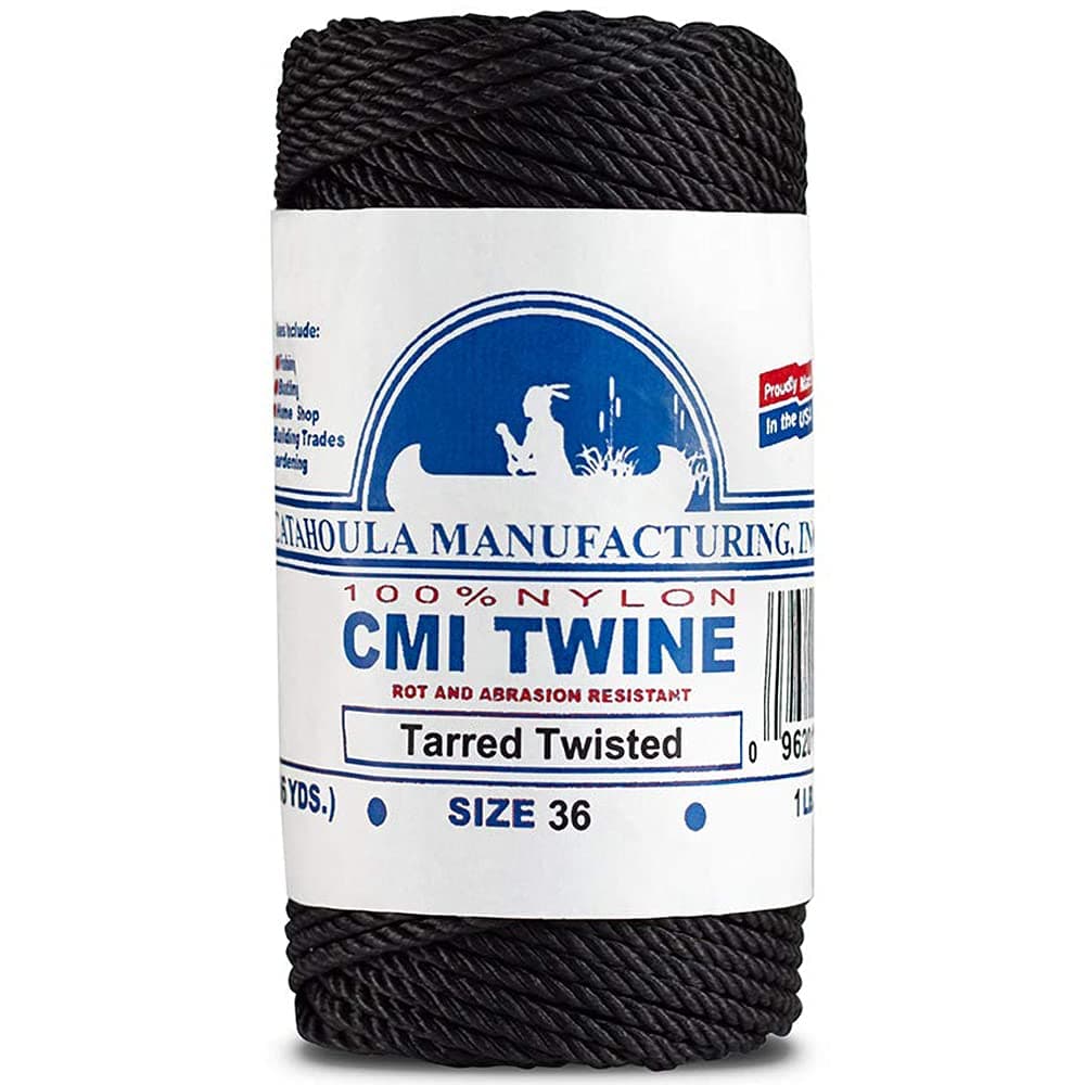 Catahoula Manufacturing #12 Tarred Twisted Nylon Twine (Bank Line) 395' Spool, 100lb Test