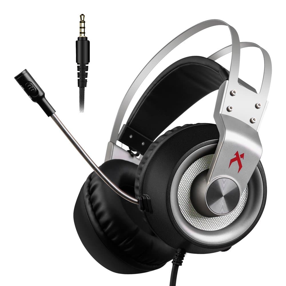 Xbox one Gaming Headset,Xiberia K1 Surround Stereo Sound Gaming Headphones,Noise Cancelling Mic,Lightweight Over Ear Soft Memory Earmuff for Xbox 1 S/PS4/PC Laptop/Mac