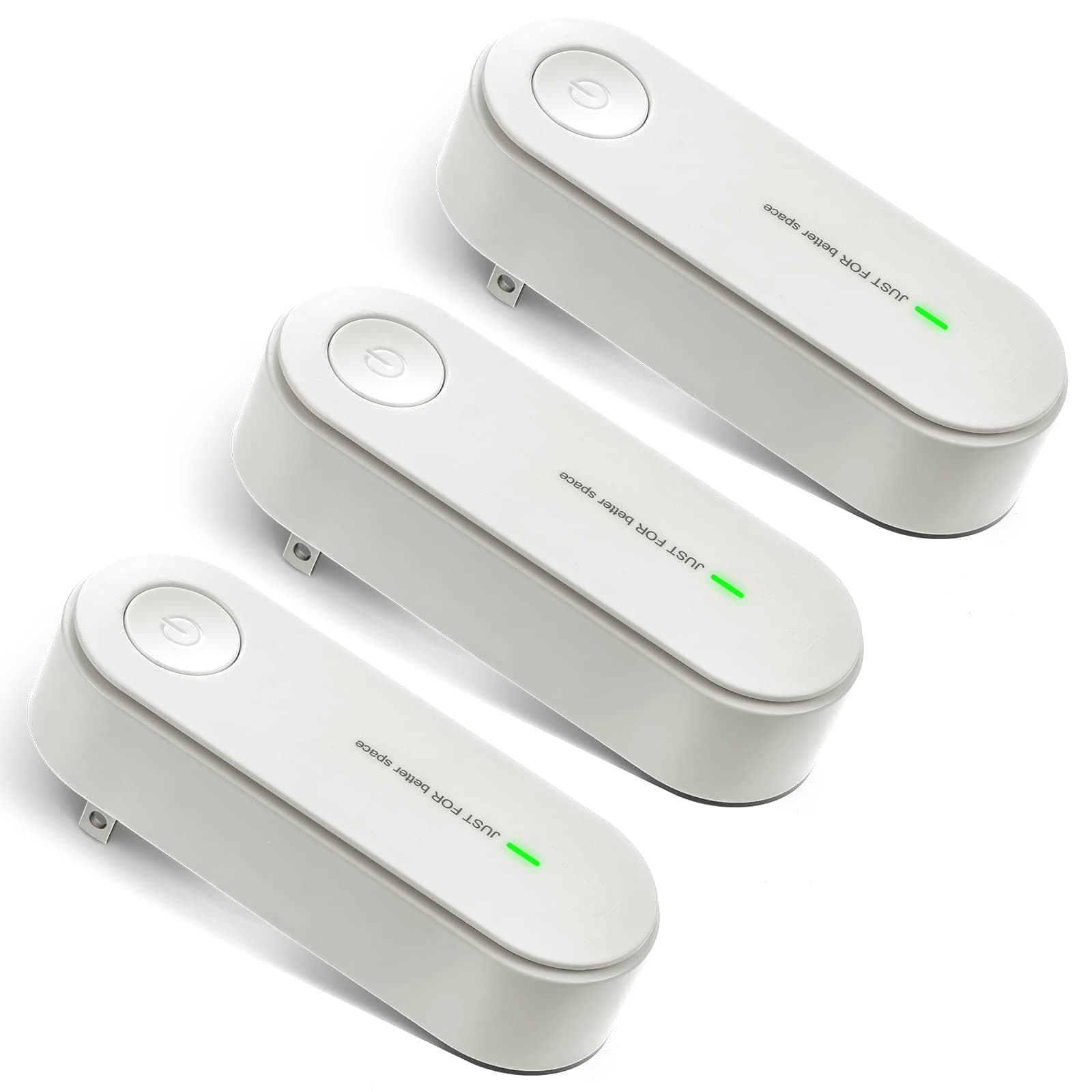 Qualirey 3 Pcs Air Purifier Plug in Portable Negative Ion Generator Filterless Home Air Ionizers Freshener Filter Cleaner for Removing Smell Pollutants Odor Dust Car Room Bedrooms Toilets Office