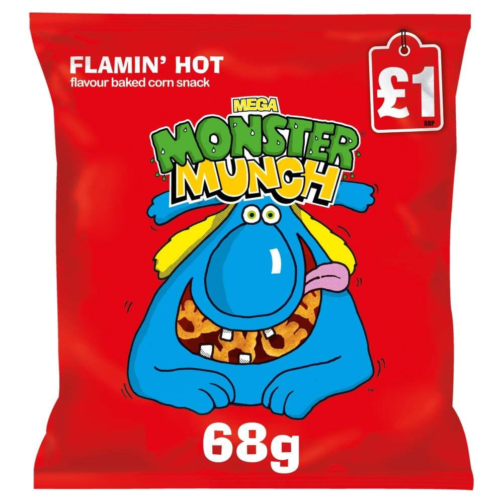 Monster Munch Mega Montser Munch Flamin'hot Snacks 68g x 12