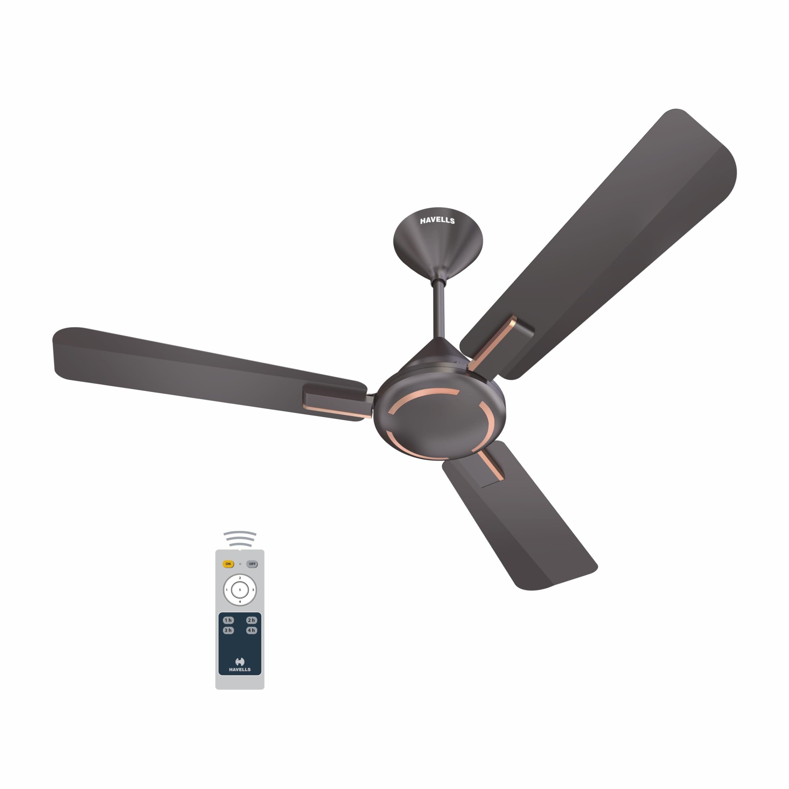 1200Mm Ambrose Bldc Motor Ceiling Fan|Premium Matt Finish, Decorative Fan, Remote Control, High Air Delivery|5 Stars Rated, Upto 60% Energy Saving, 2 Yr Warranty|(Pack Of 1, Copper)